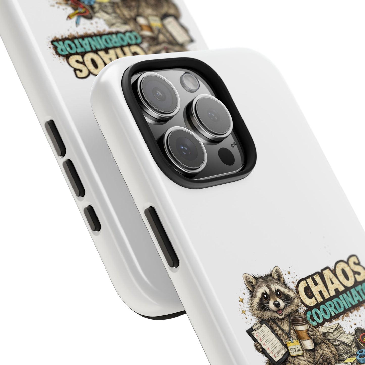 Chaos Coordinator Raccoon Phone Case — Tough & Cute Protective Phone Cover