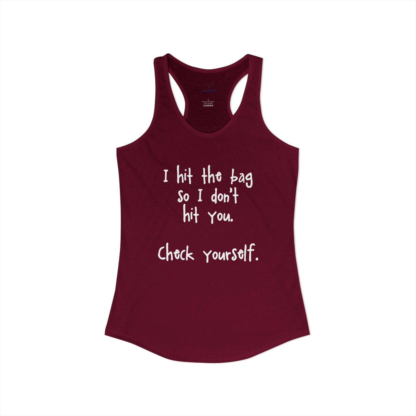 "Check Yourself" Kickboxing Racerback Tank