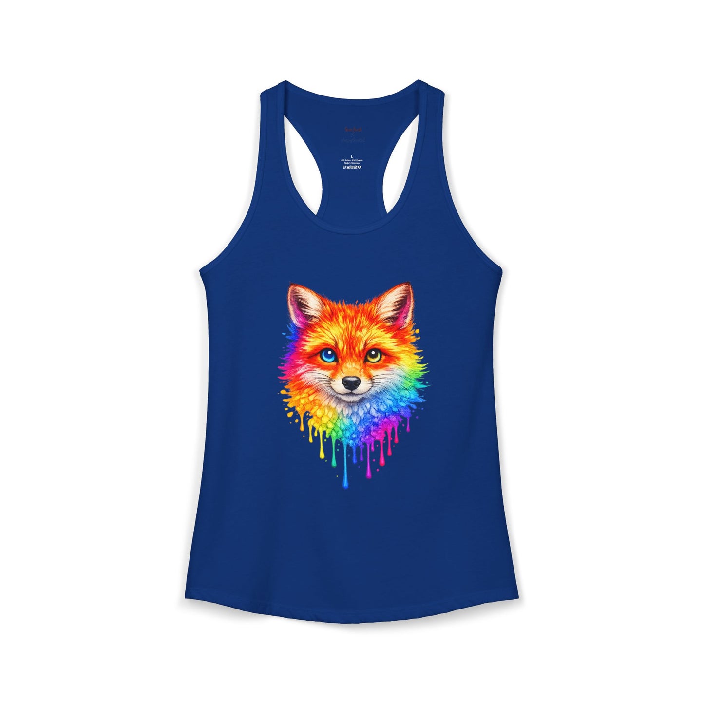 Watercolor Wildlife Fox Racerback Tank
