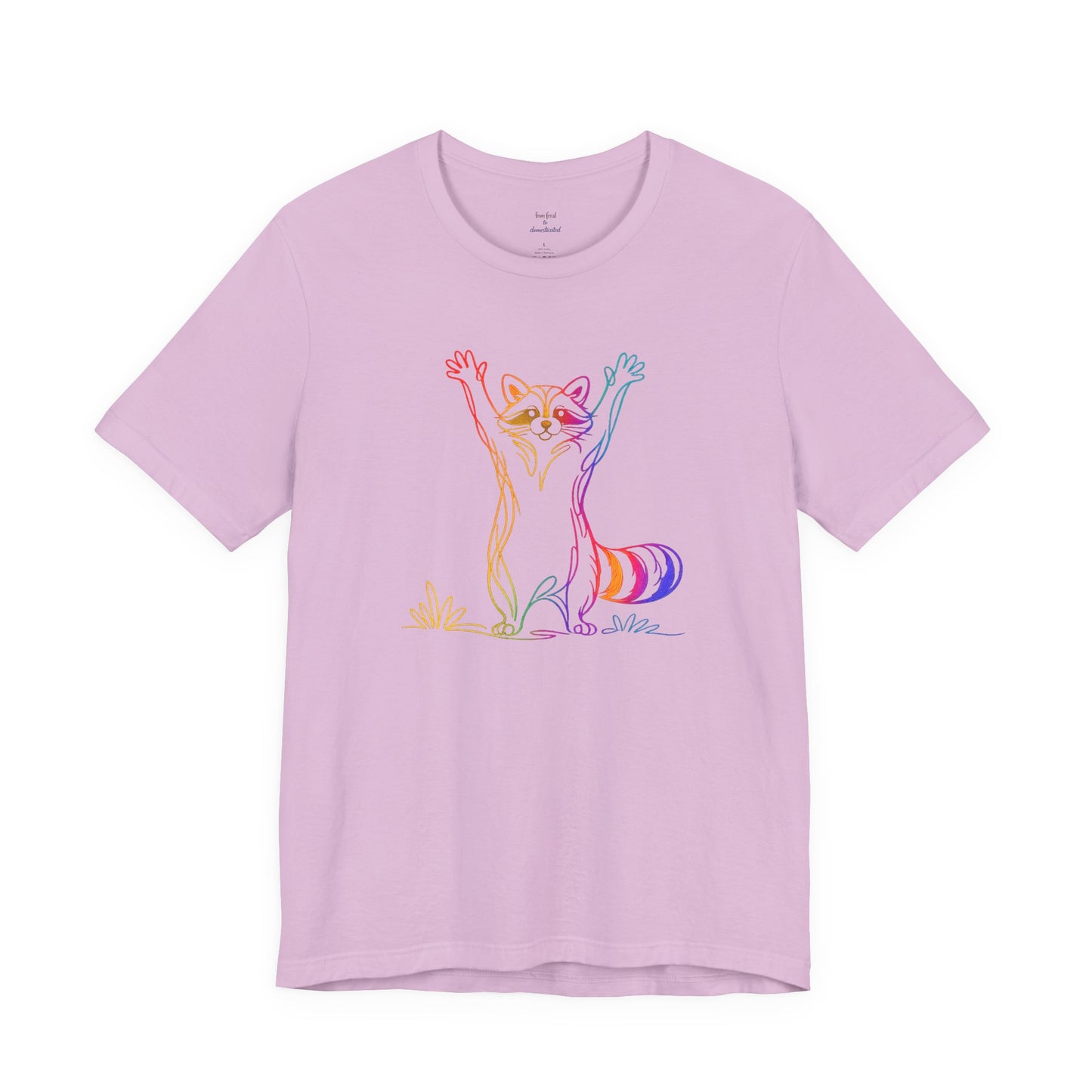 Raccoon Tee — Minimal Line Raccoon Scenic Graphic T-Shirt