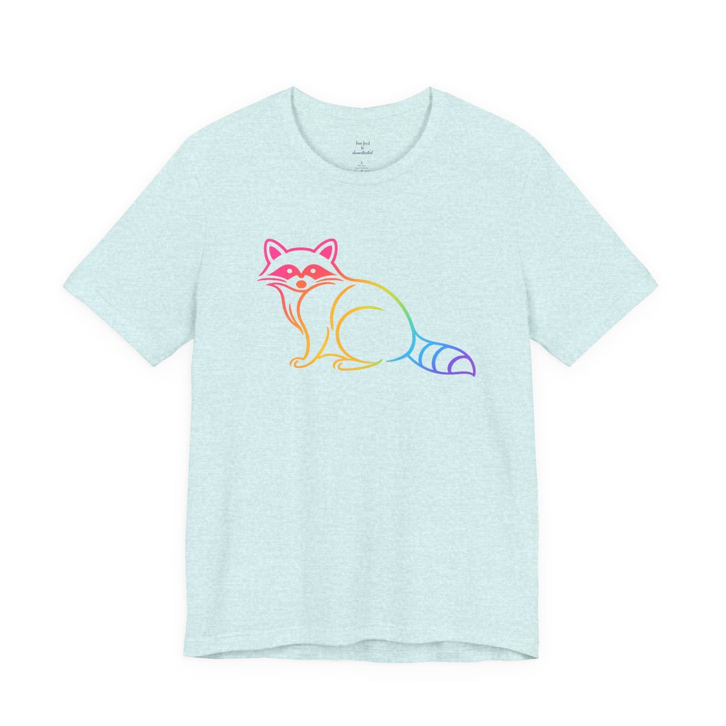 Raccoon Tee — Minimal Line Raccoon Scenic Graphic T-Shirt