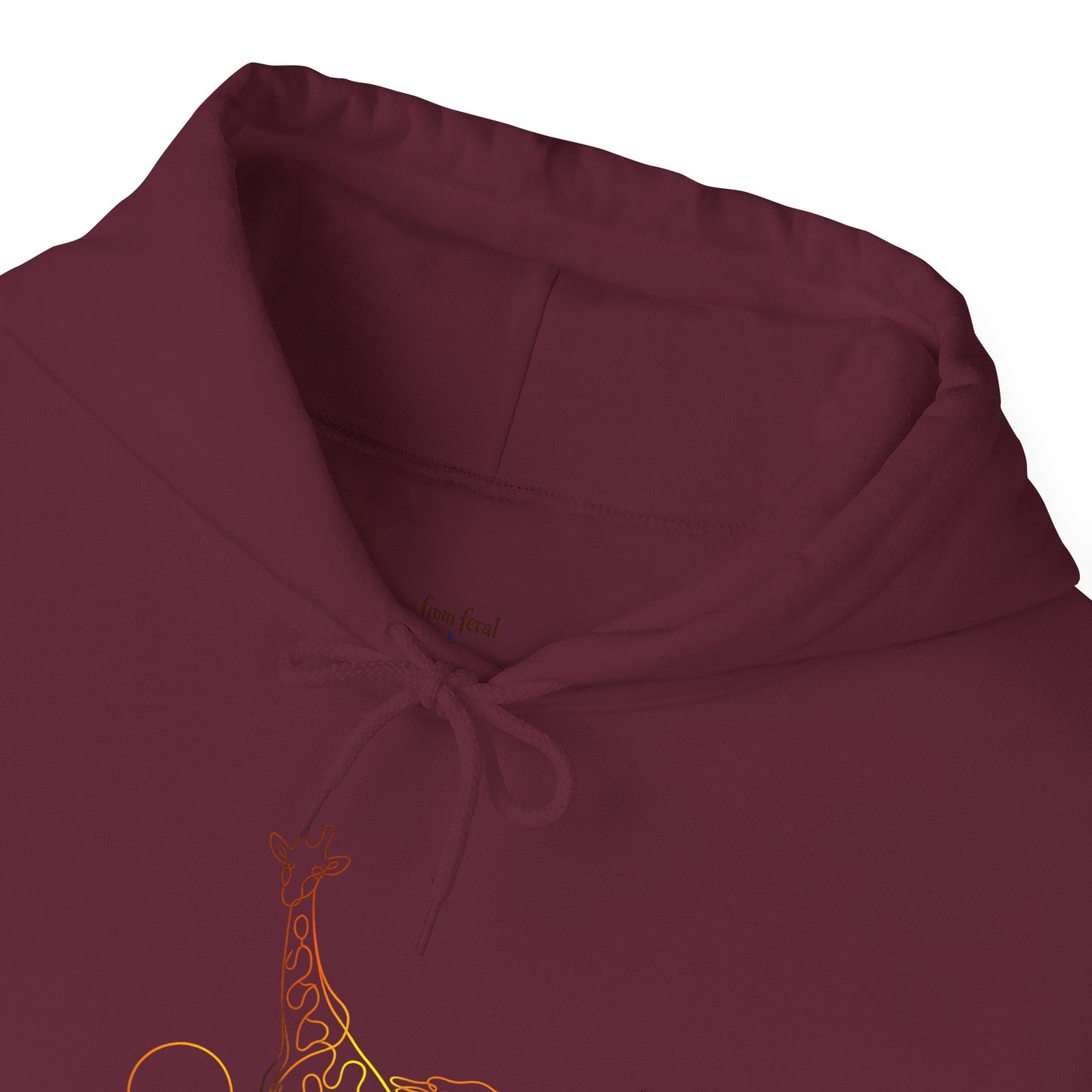 Giraffe Line Art Hoodie – Minimal Safari Illustration