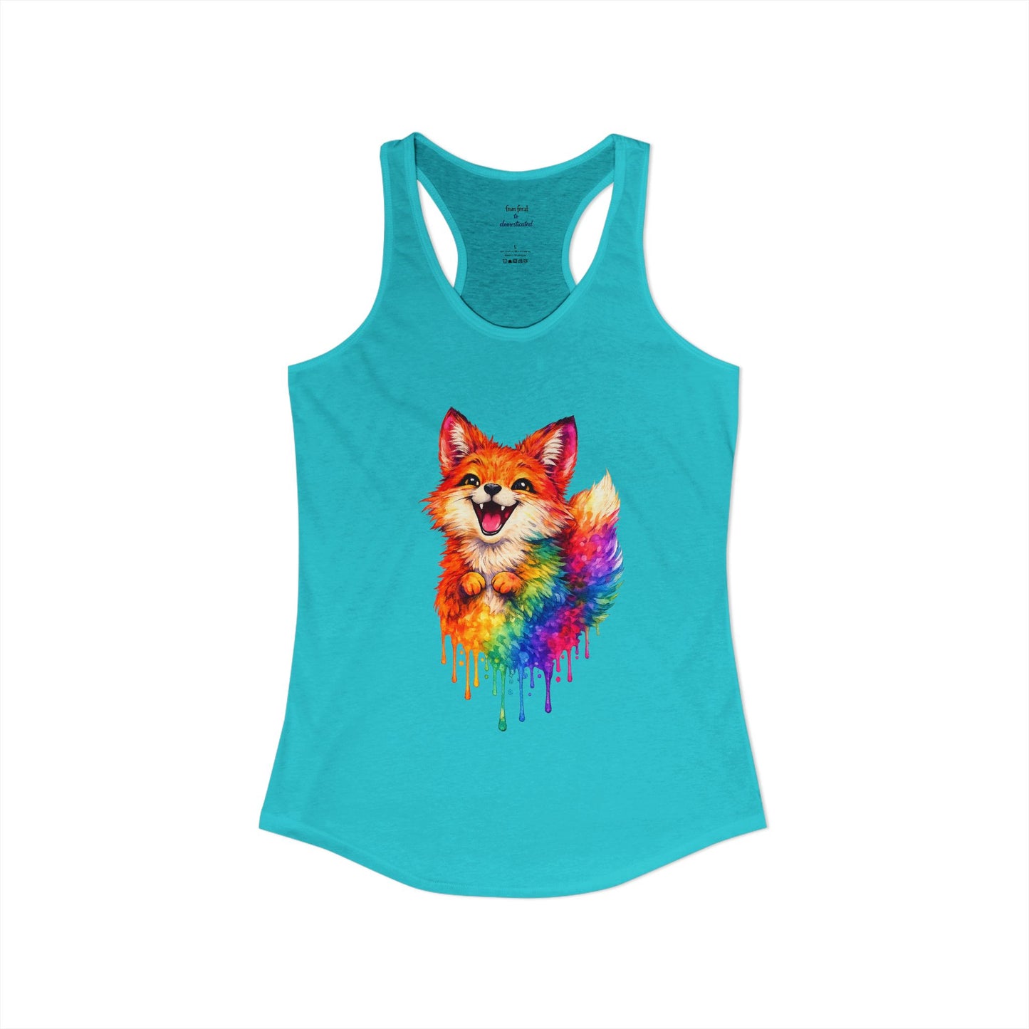 Watercolor Wildlife Fox Racerback Tank