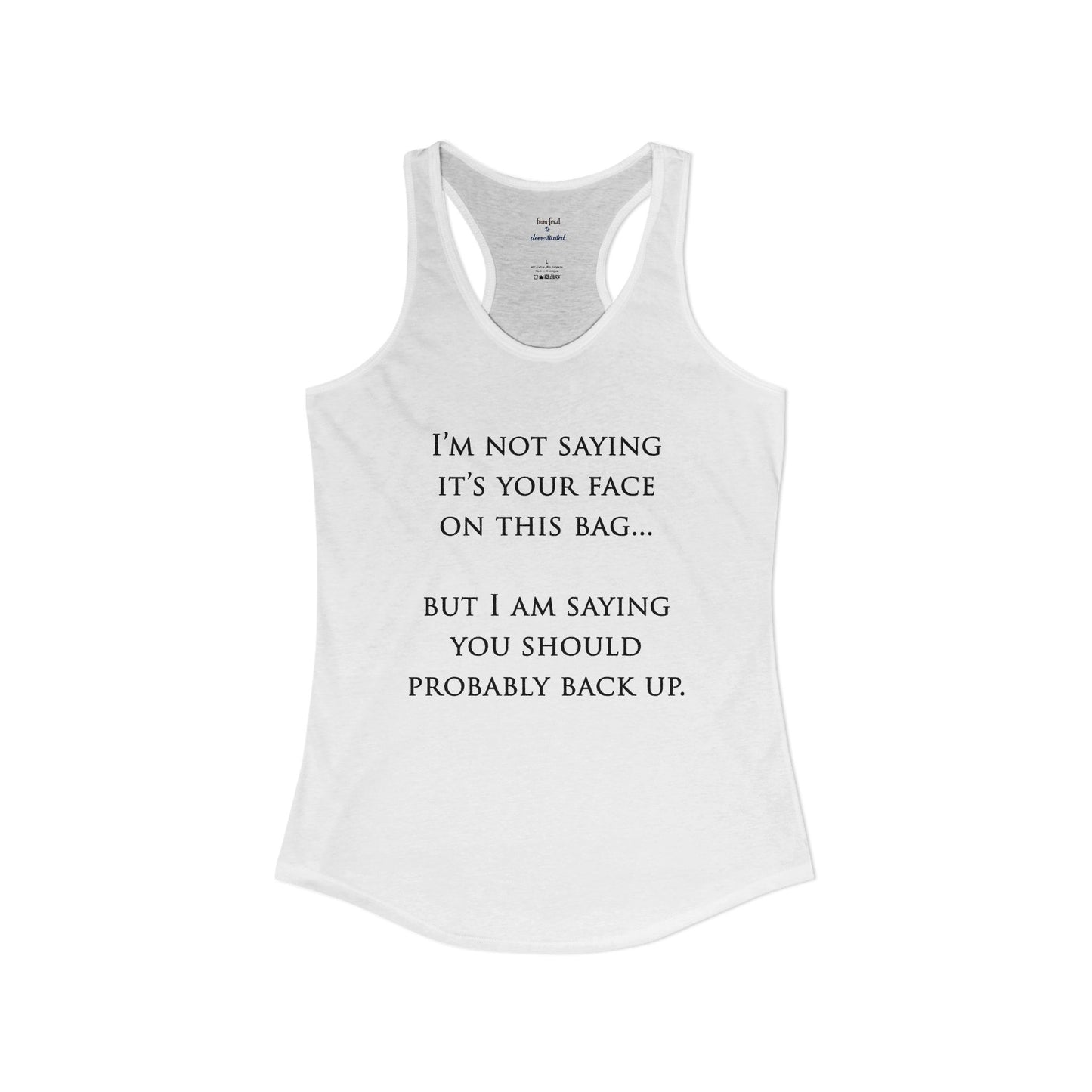 Face On The Bag Kickboxing Racerback Tank