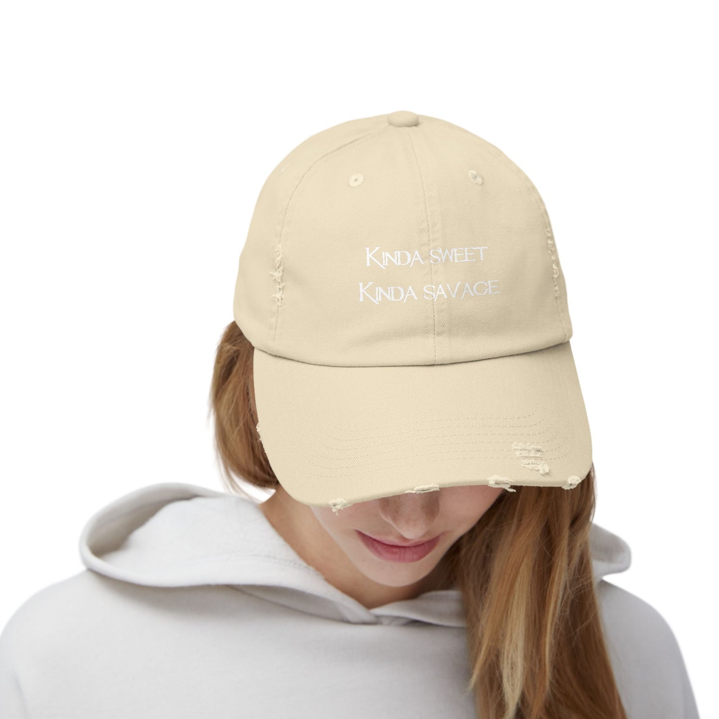 "Kinda Sweet" Distressed Cap —  Funny Truth Hat