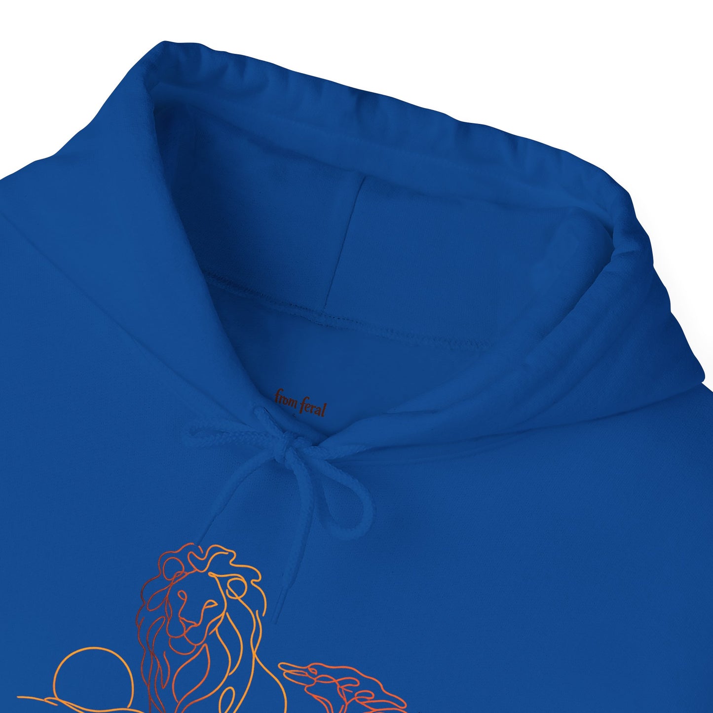Lion Line Art Hoodie — Minimal Safari Sweatshirt