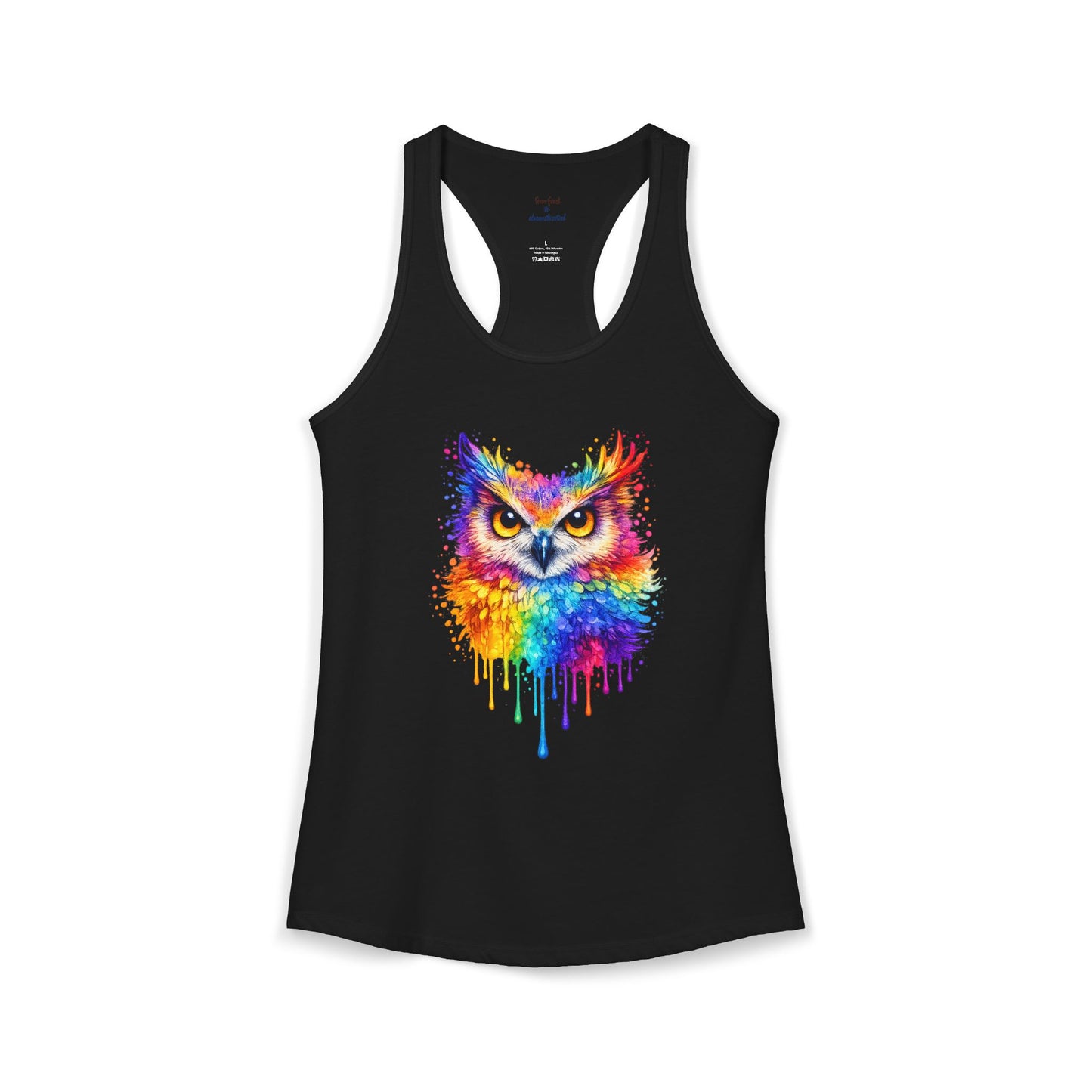 Watercolor Wildlife Owl Racerback Tank