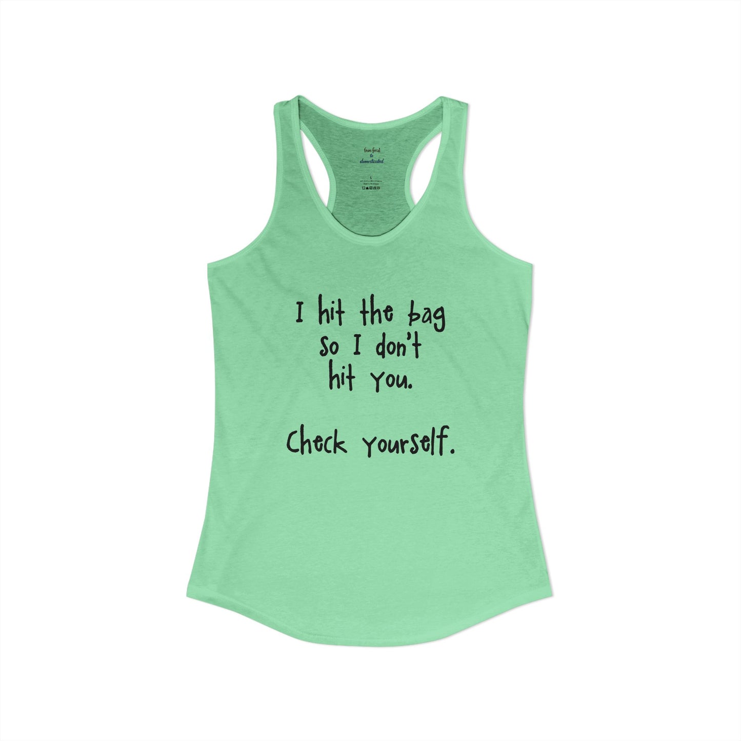 "Check Yourself" Kickboxing Racerback Tank
