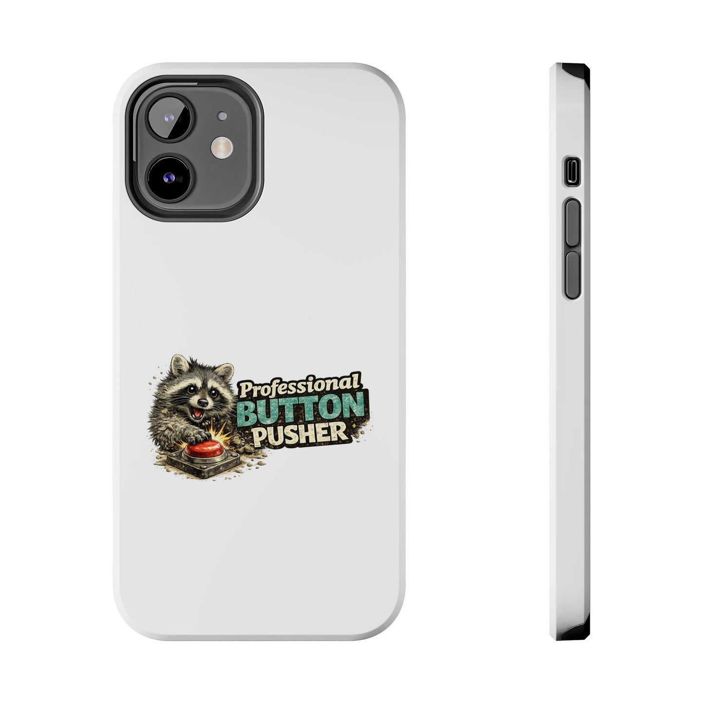 Button Pusher Raccoon Phone Case — Tough & Cute Protective Phone Cover