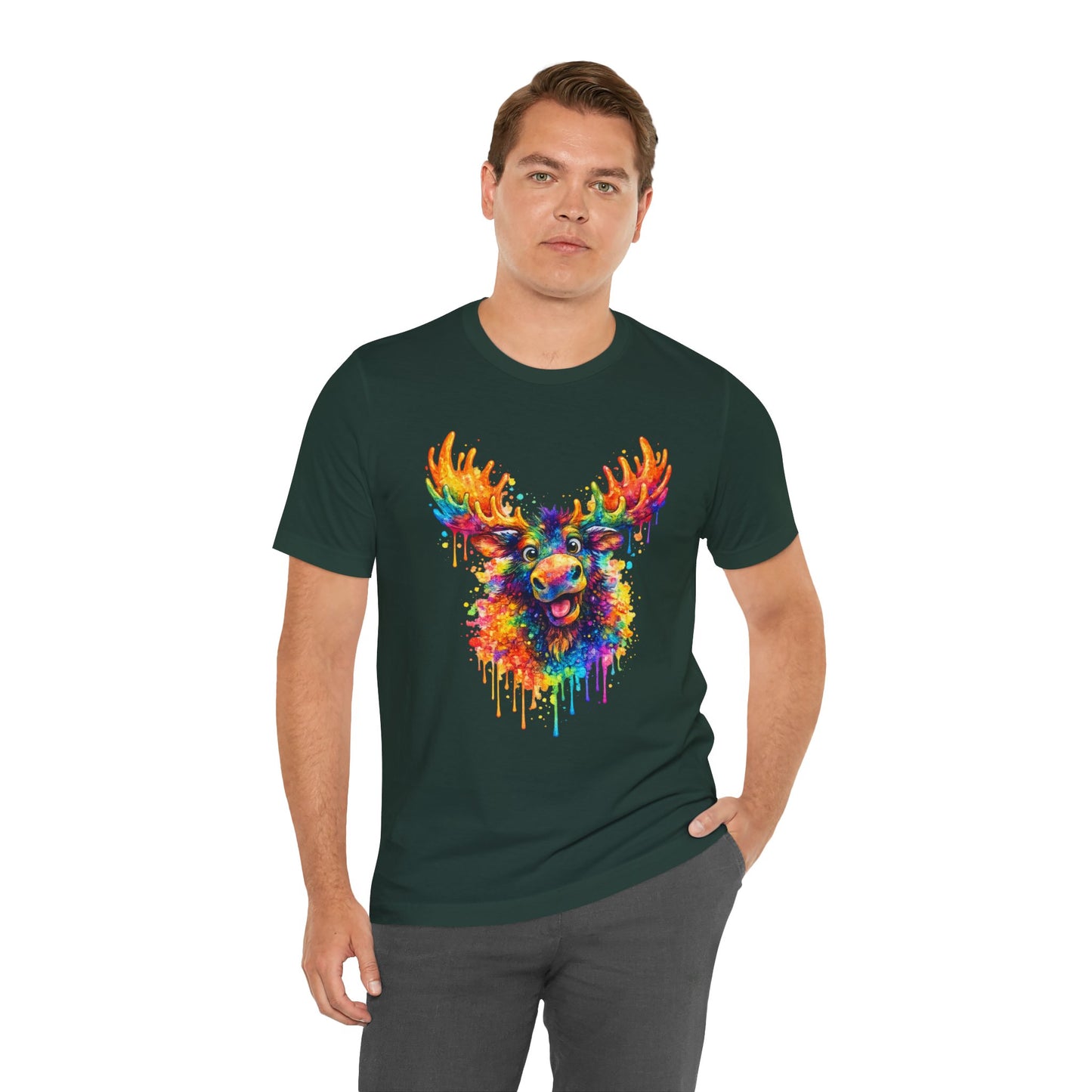 Watercolor Wildlife Moose T-Shirt