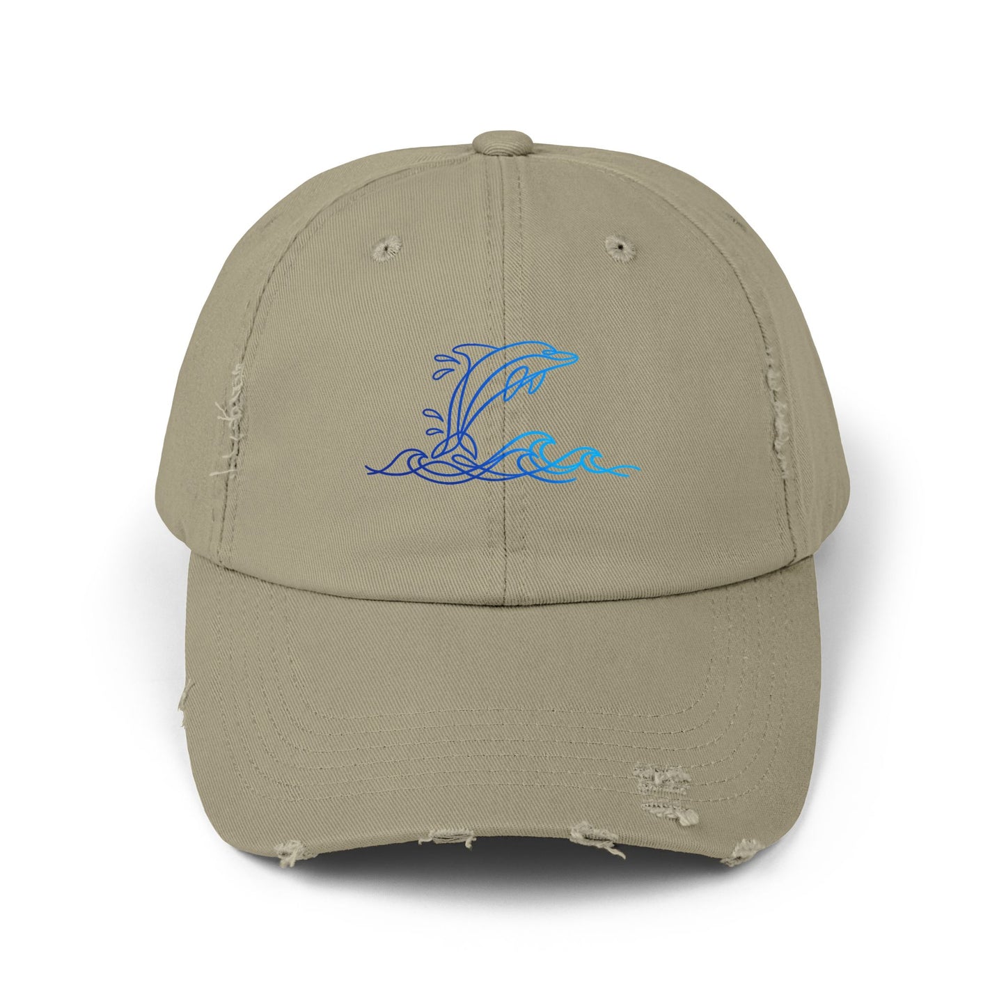 Splashing Dolphin | Distressed Cap