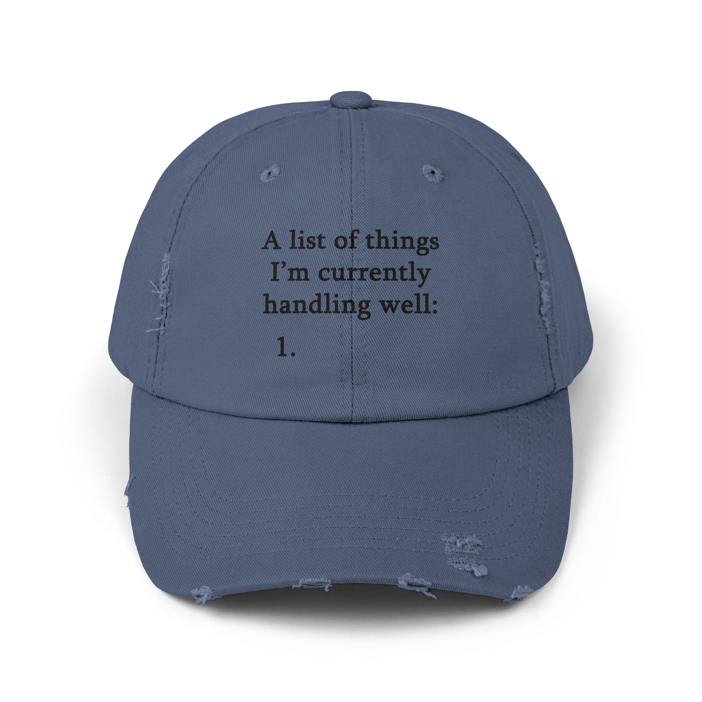 "A List" Distressed Cap —  Funny Truth Hat