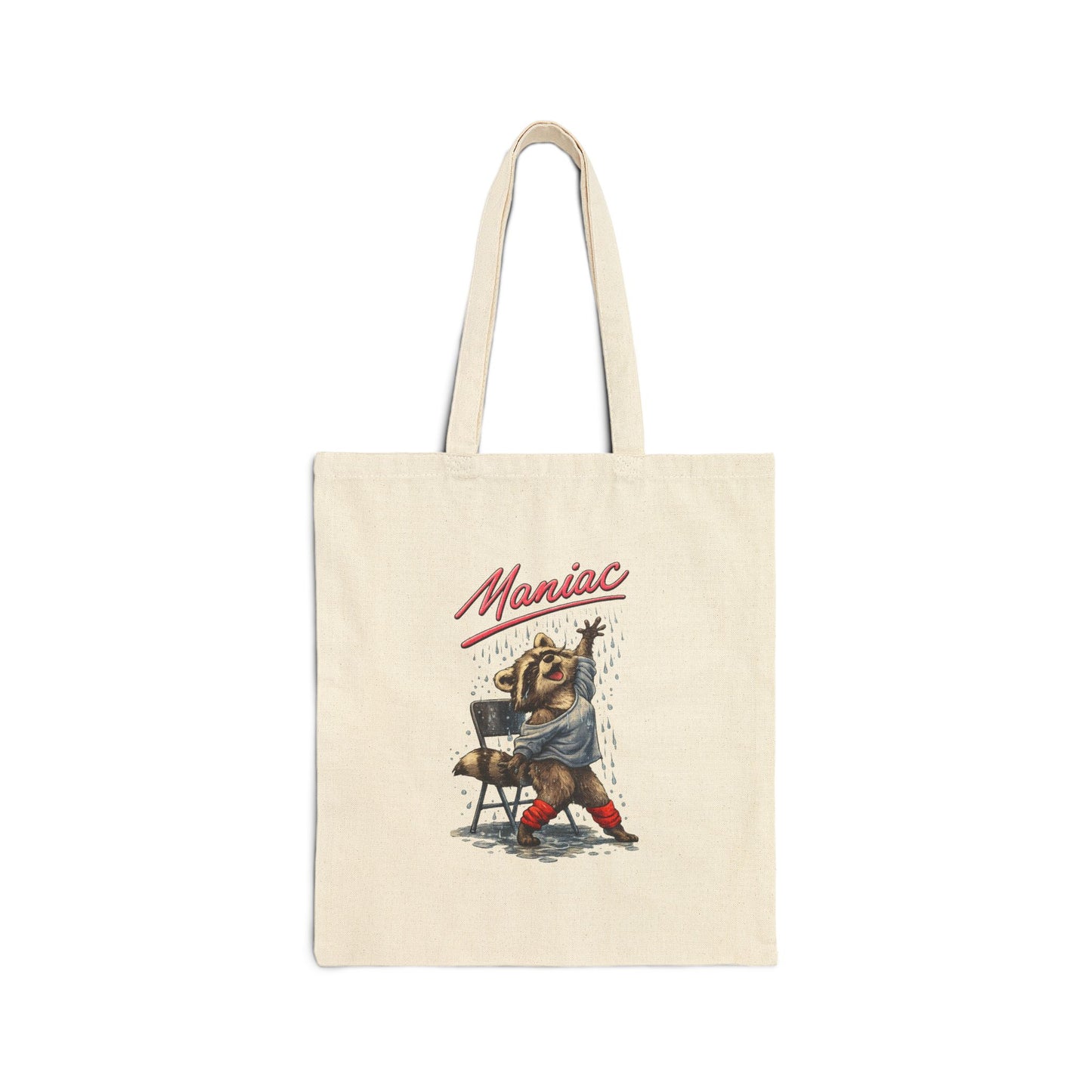 Maniac Raccoon Canvas Tote Bag