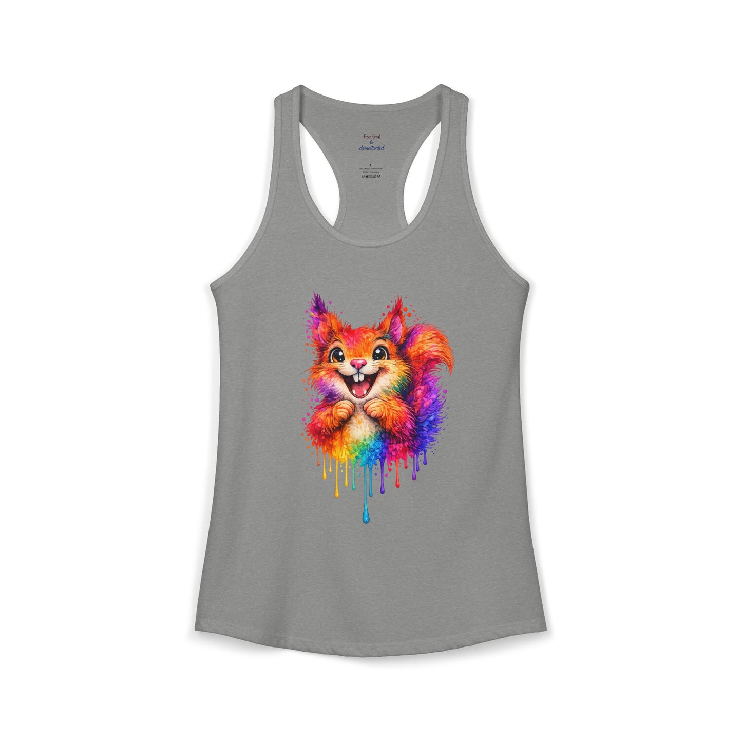 Watercolor Wildlife Squirrel Racerback Tank
