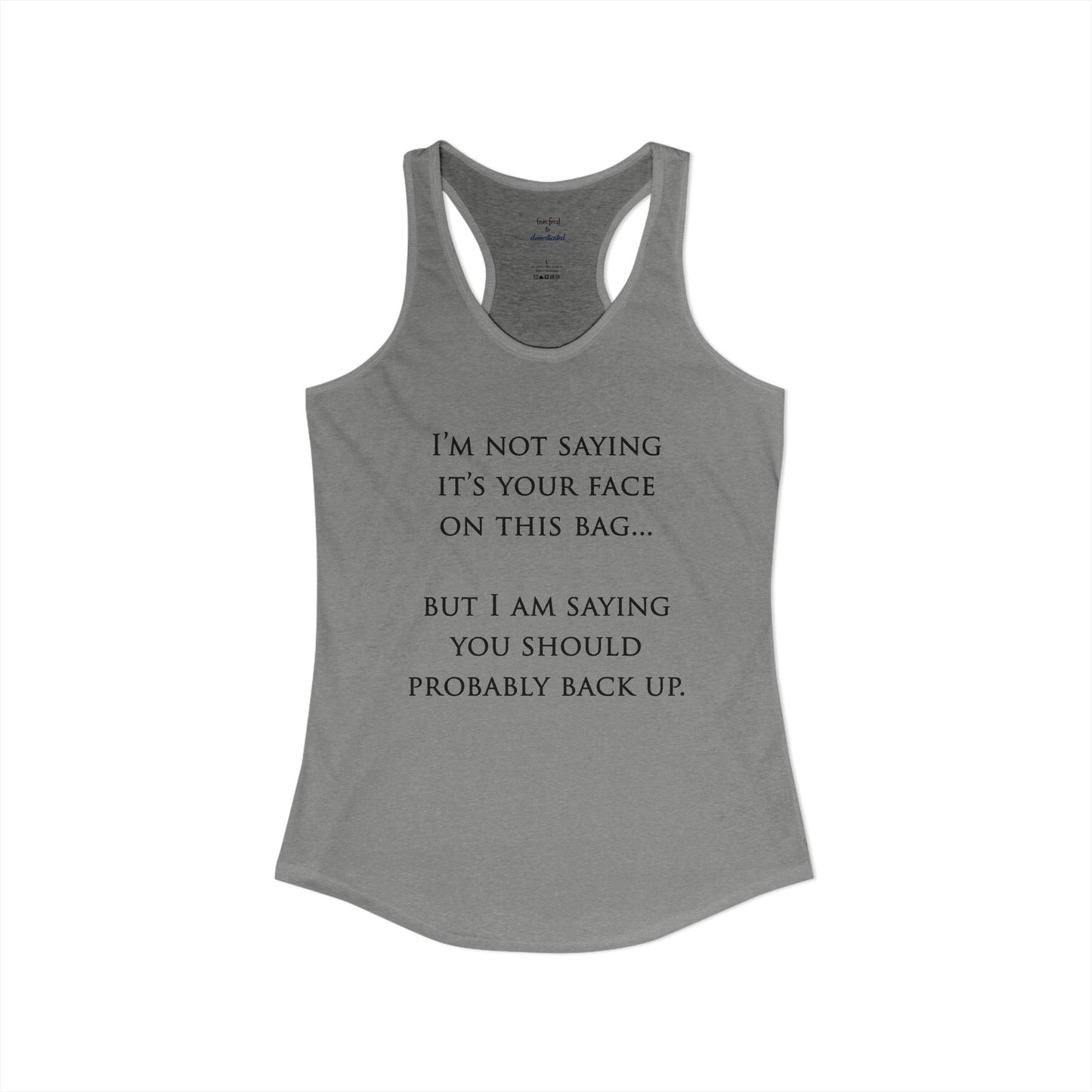 Face On The Bag Kickboxing Racerback Tank