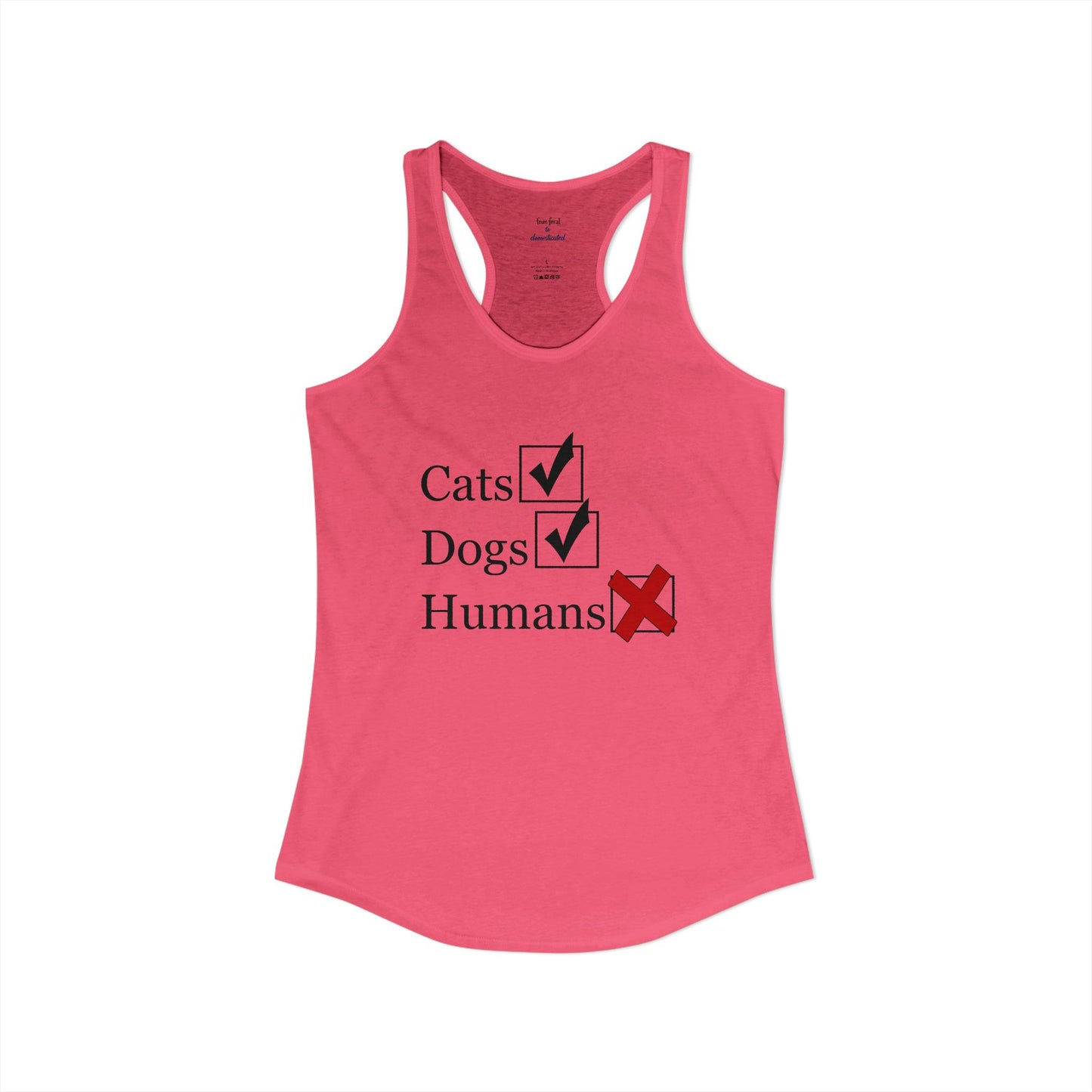 No Humans Racerback Tank