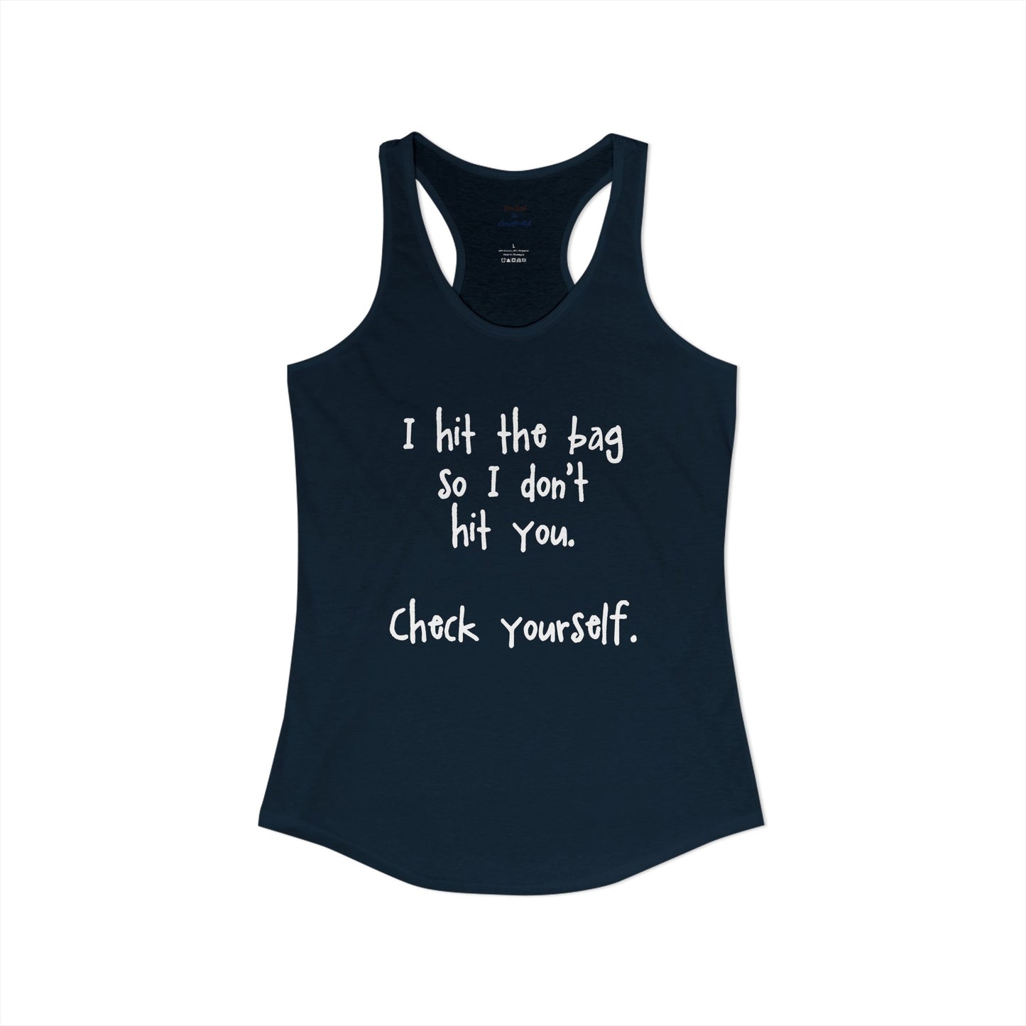"Check Yourself" Kickboxing Racerback Tank