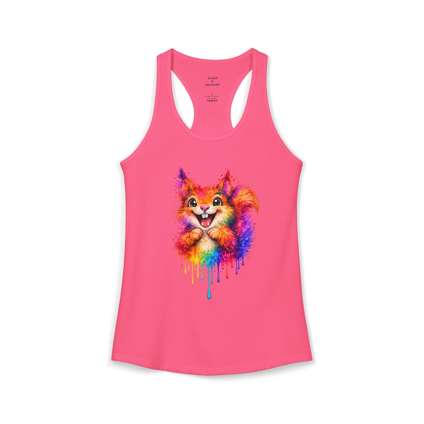 Watercolor Wildlife Squirrel Racerback Tank