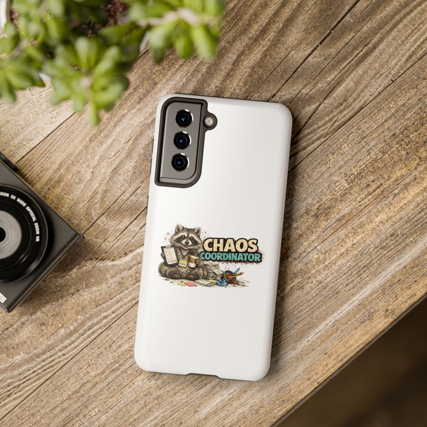 Chaos Coordinator Raccoon Phone Case — Tough & Cute Protective Phone Cover