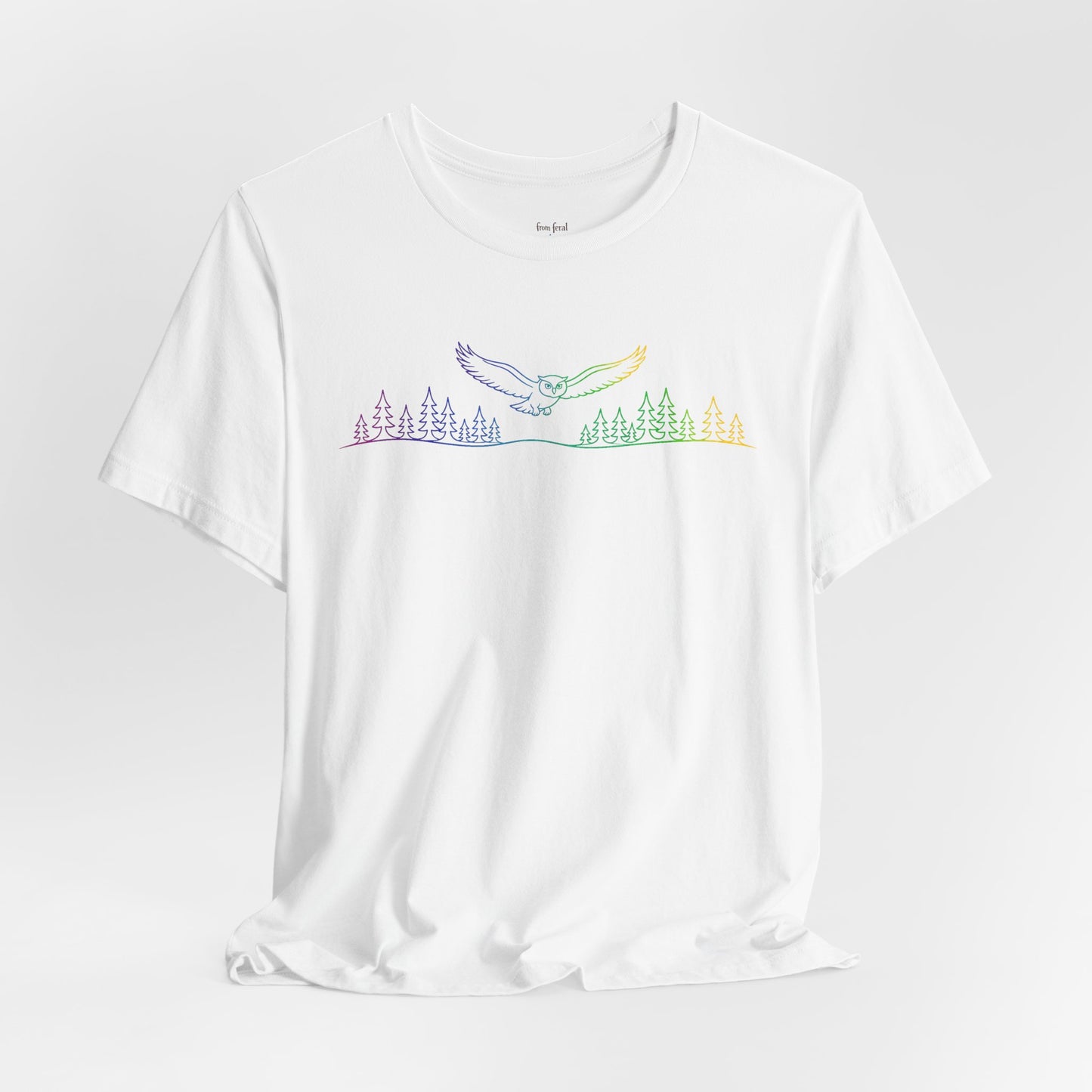 Owl | Colorful Line-Work T-Shirt