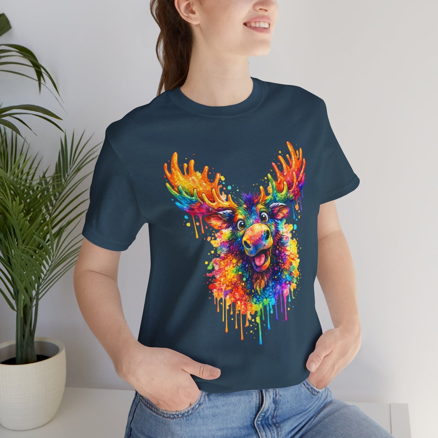 Watercolor Wildlife Moose T-Shirt