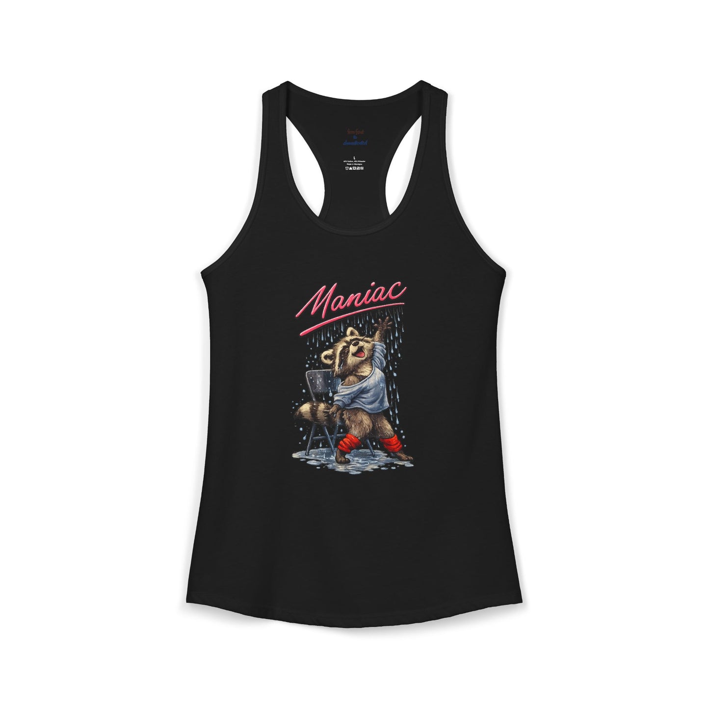 Maniac Raccoon Racerback Tank