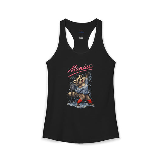 Maniac Raccoon Racerback Tank
