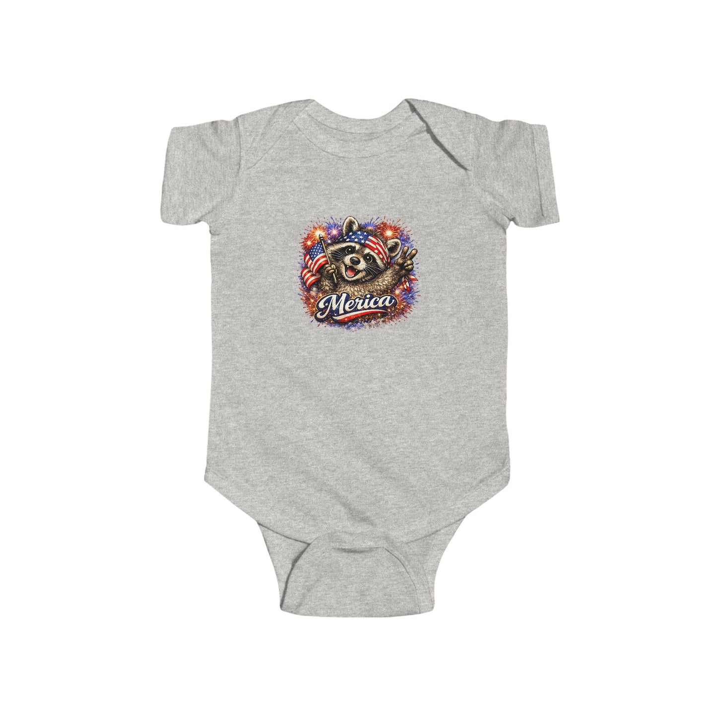 Infant Bodysuit — Adorable Patriotic Raccoon - USA 250
