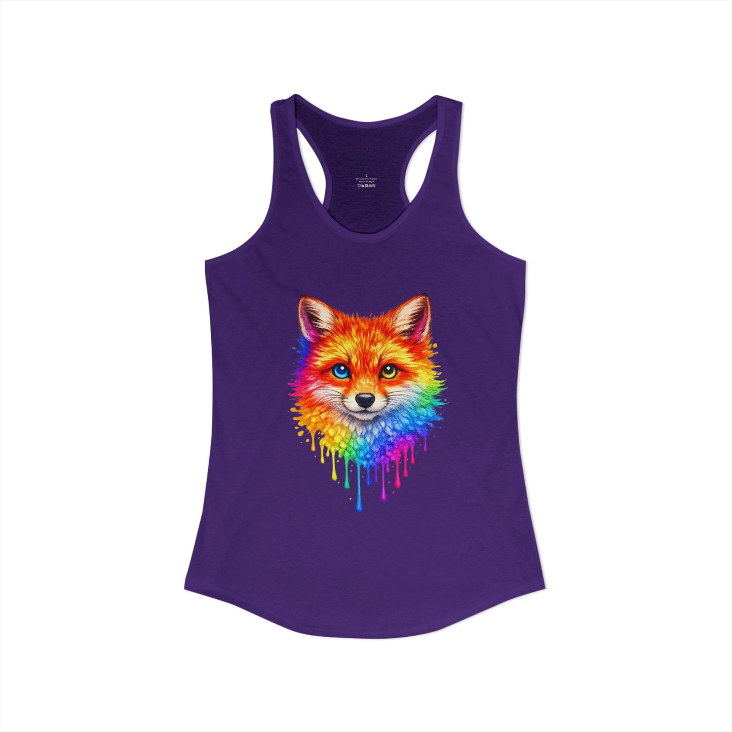 Watercolor Wildlife Fox Racerback Tank