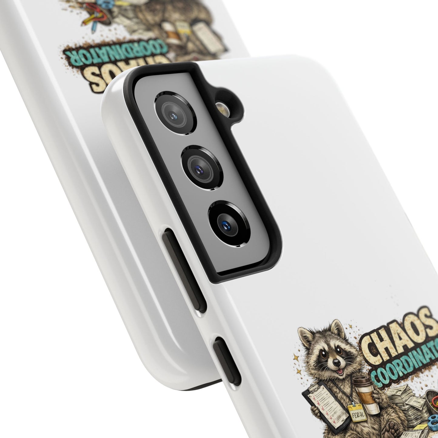 Chaos Coordinator Raccoon Phone Case — Tough & Cute Protective Phone Cover