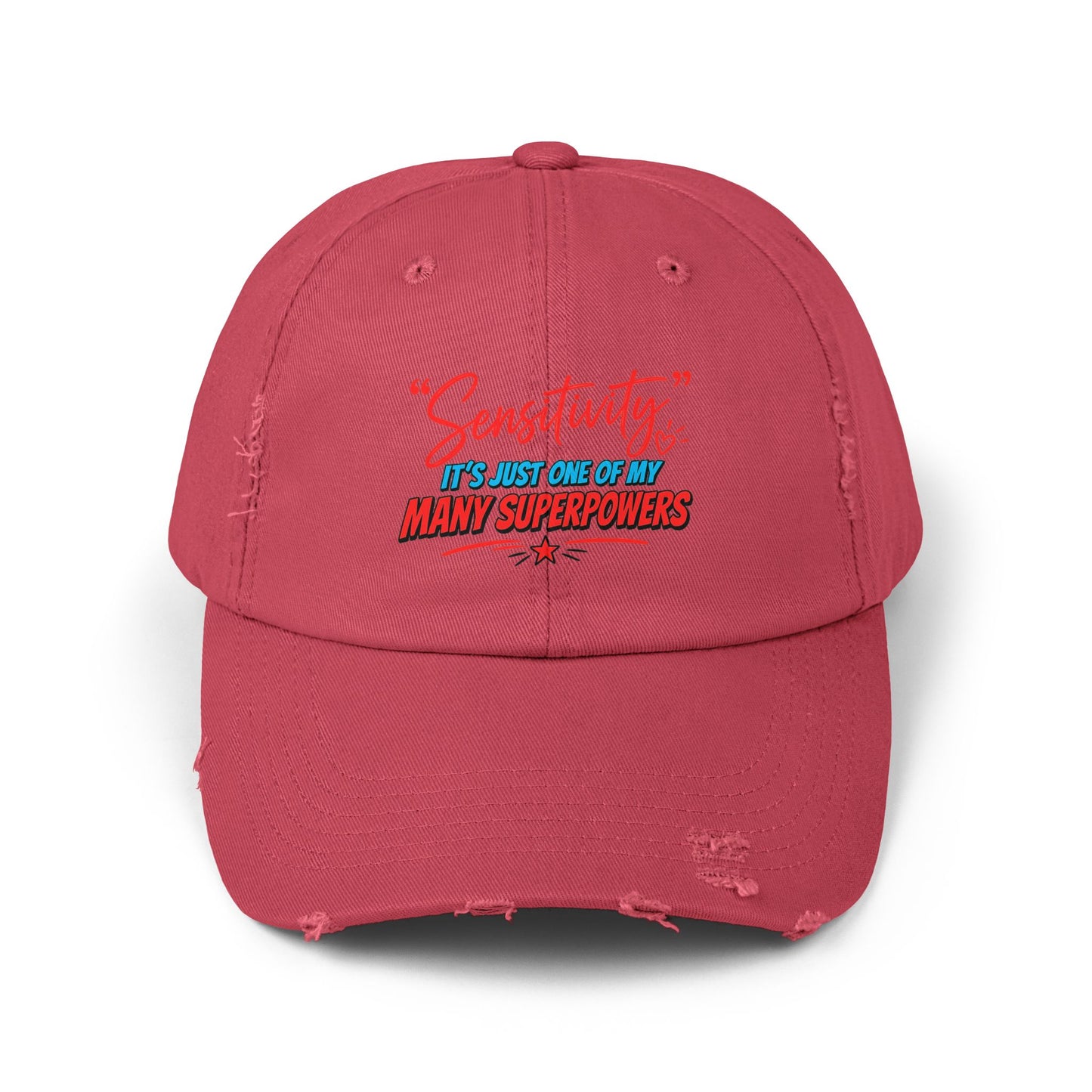 "Sensitivity" Distressed Cap —  Funny Truth Hat