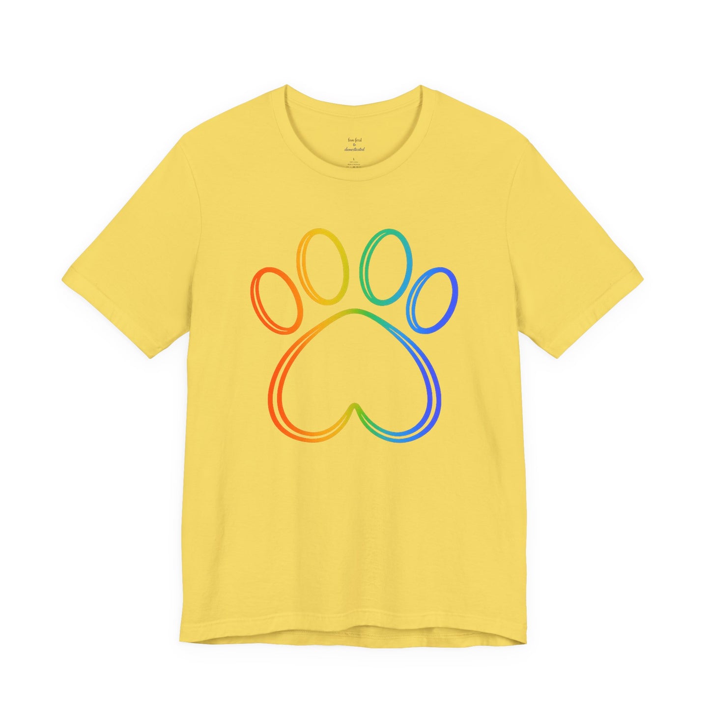 Heart/Paw Colorful Line-Work T-Shirt