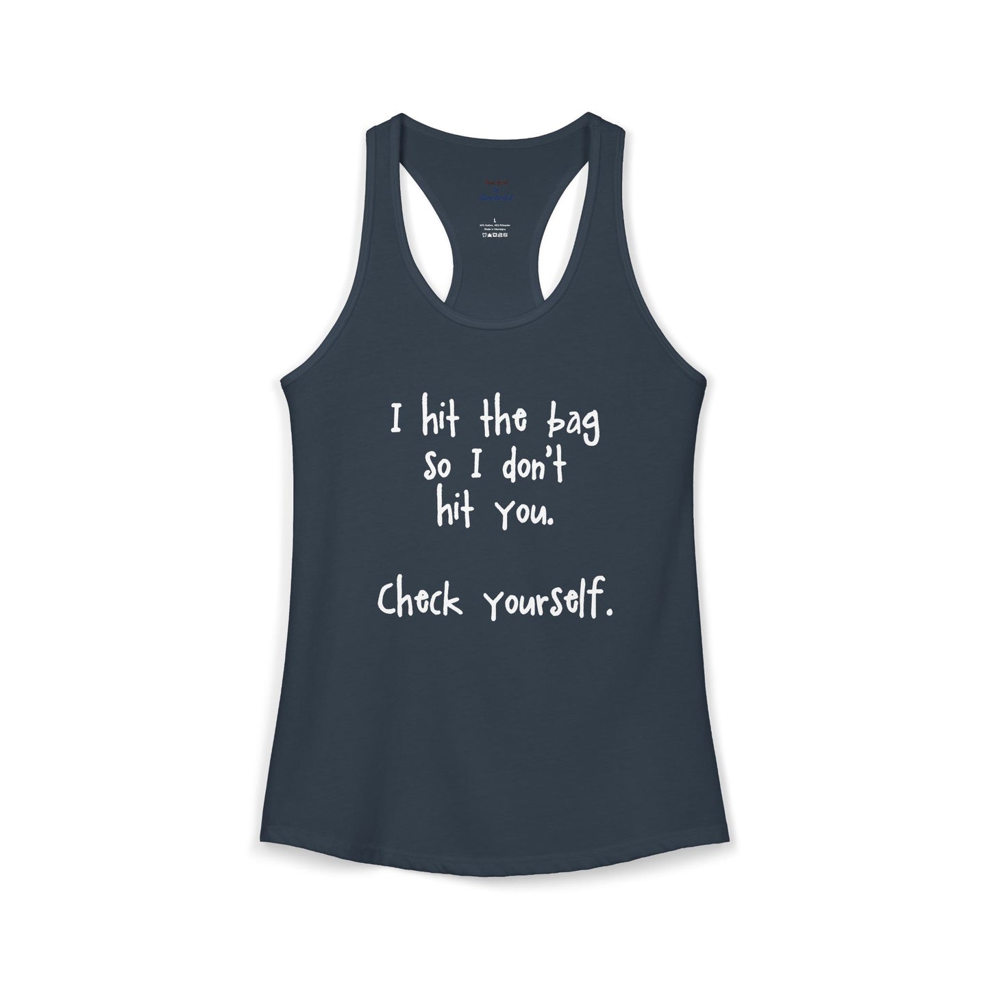 "Check Yourself" Kickboxing Racerback Tank