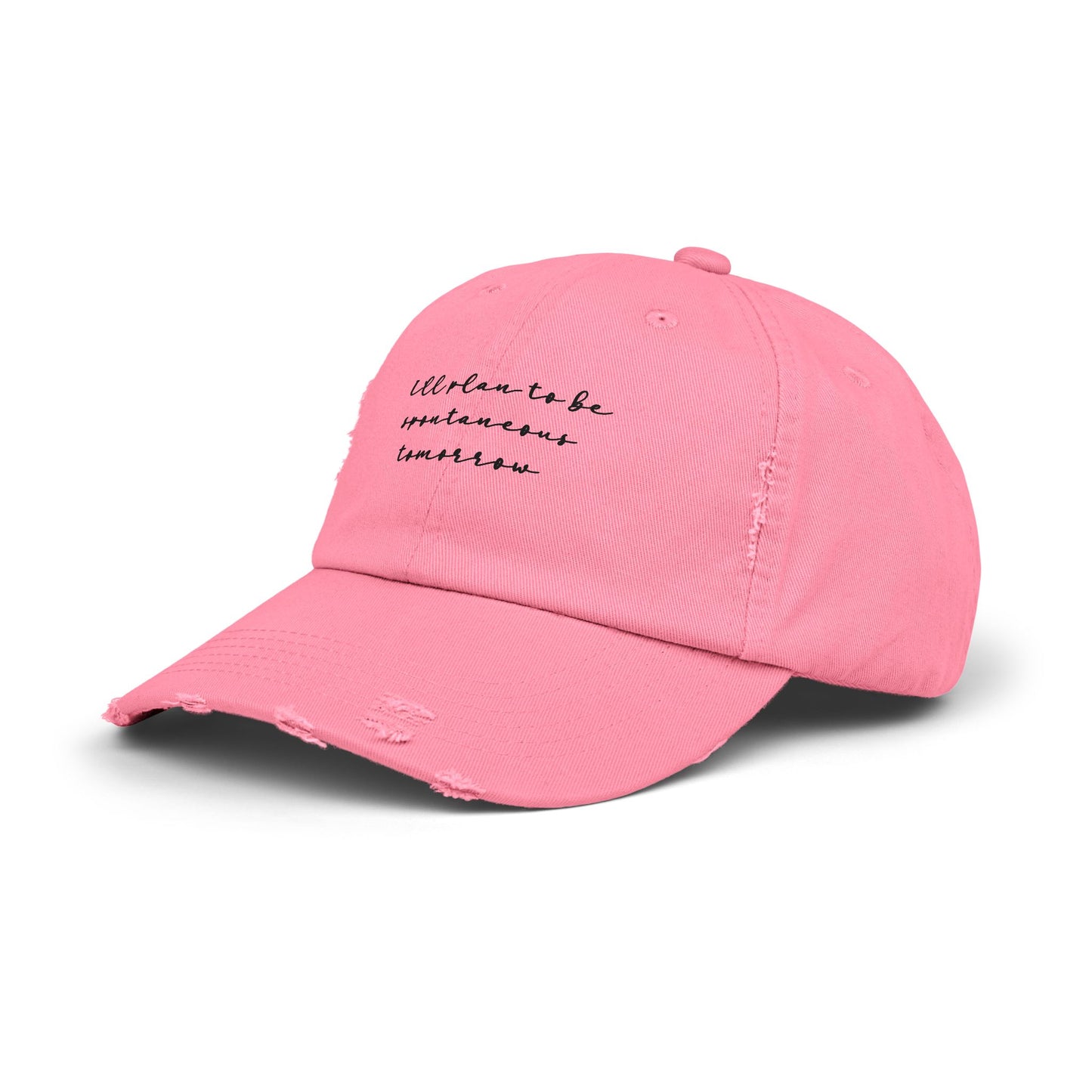 "Spontaneous" Distressed Cap —  Funny Truth Hat