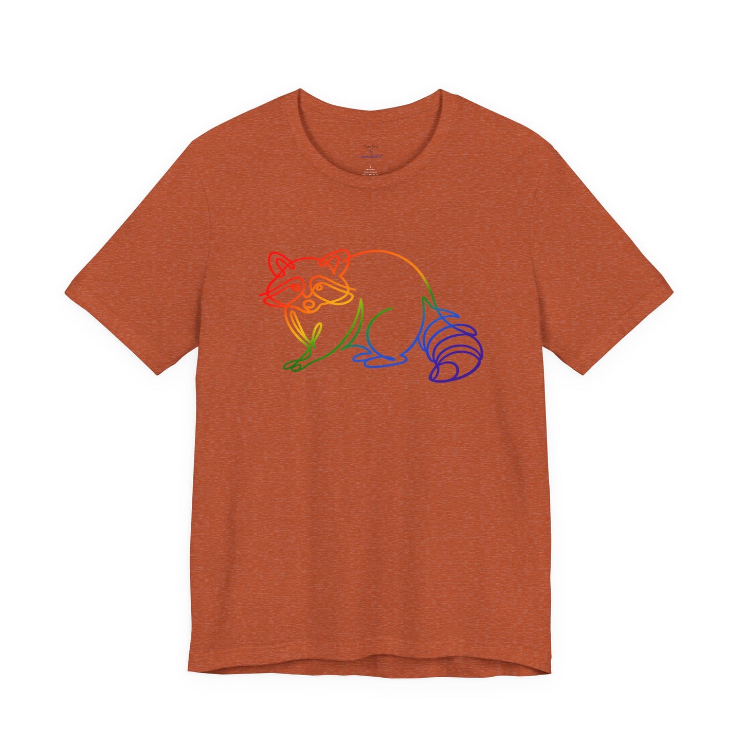 Raccoon Tee — Minimal Line Raccoon Scenic Graphic T-Shirt