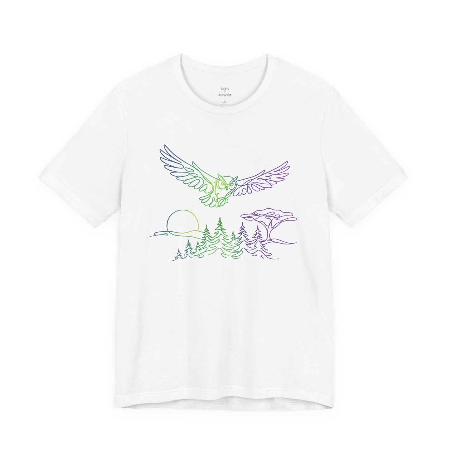Owl | Colorful Line-Work T-Shirt