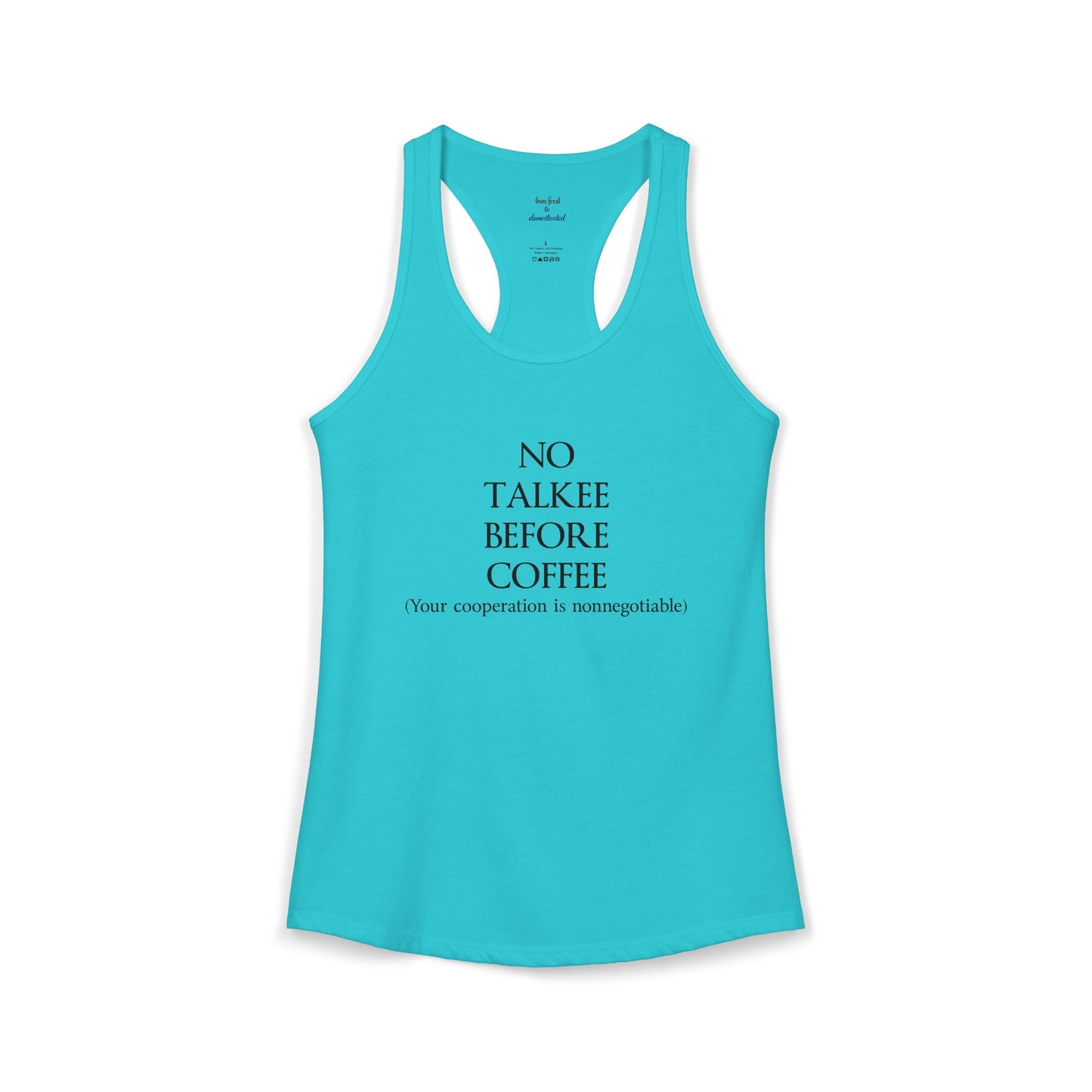 No Talkee Racerback Tank