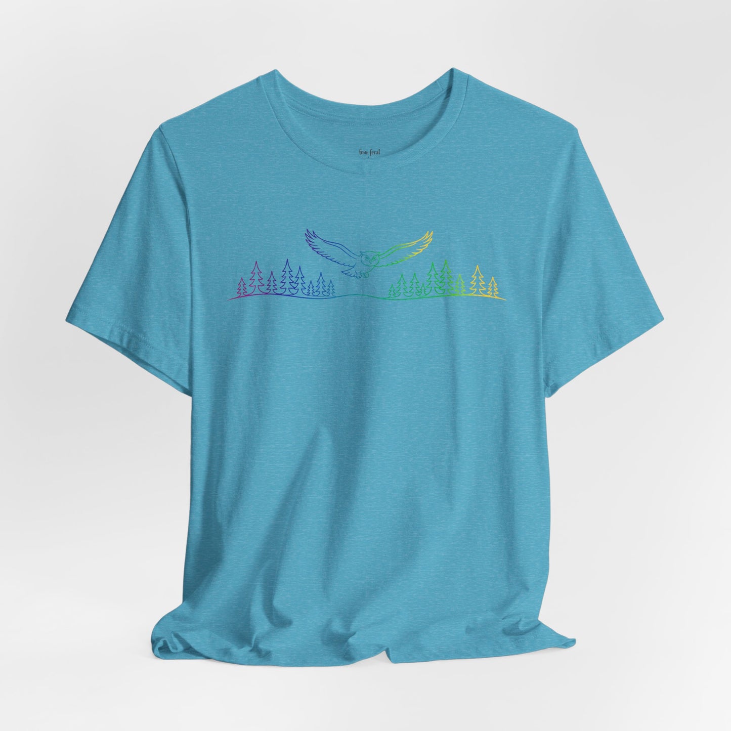 Owl | Colorful Line-Work T-Shirt