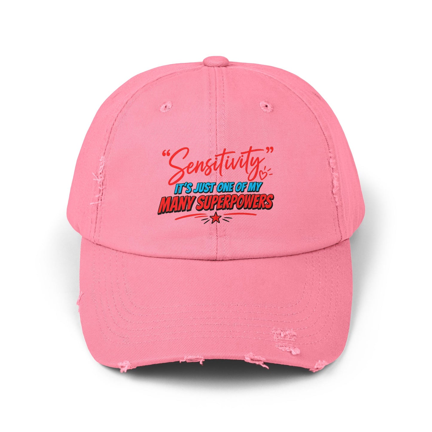 "Sensitivity" Distressed Cap —  Funny Truth Hat