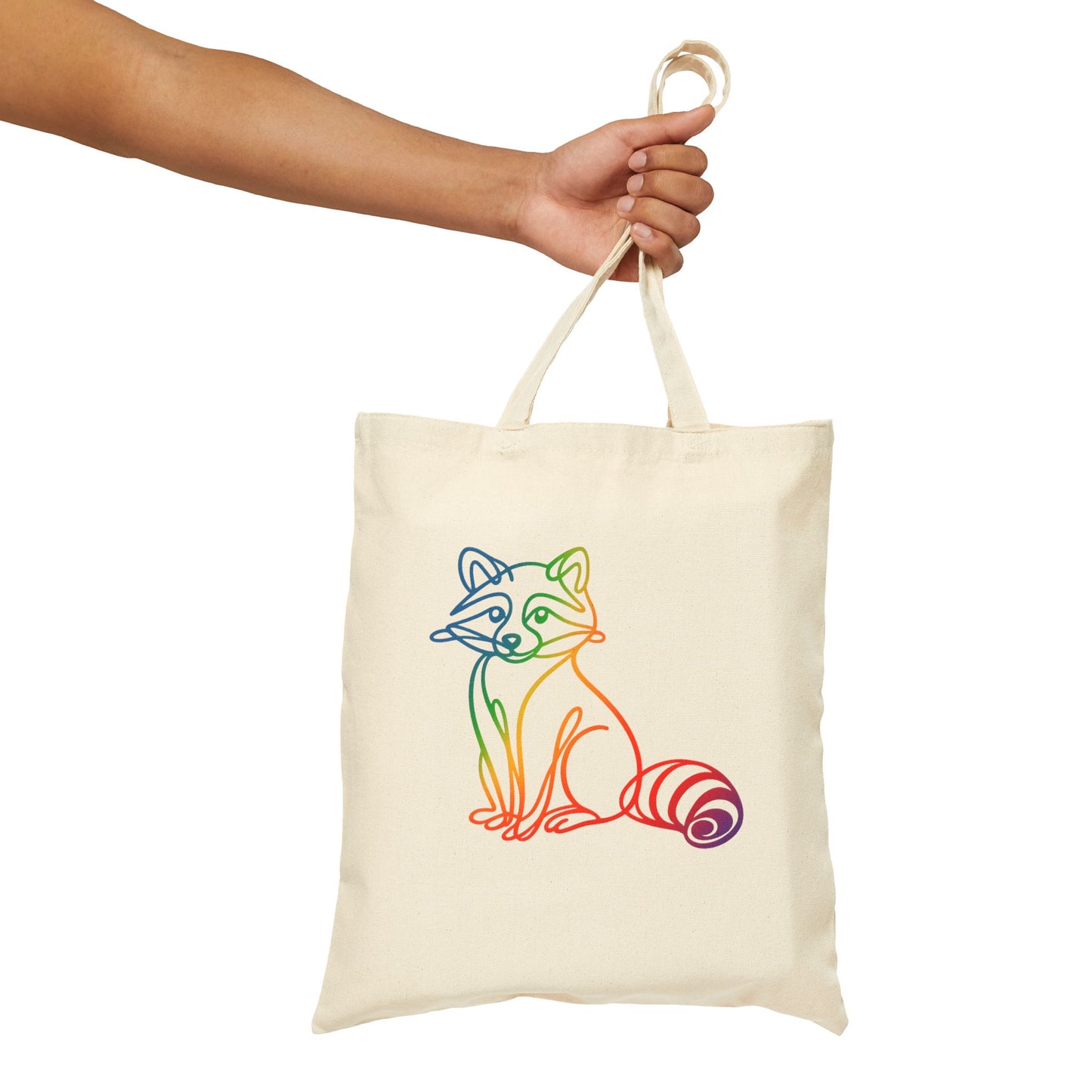Rainbow Raccoon Tote Bag