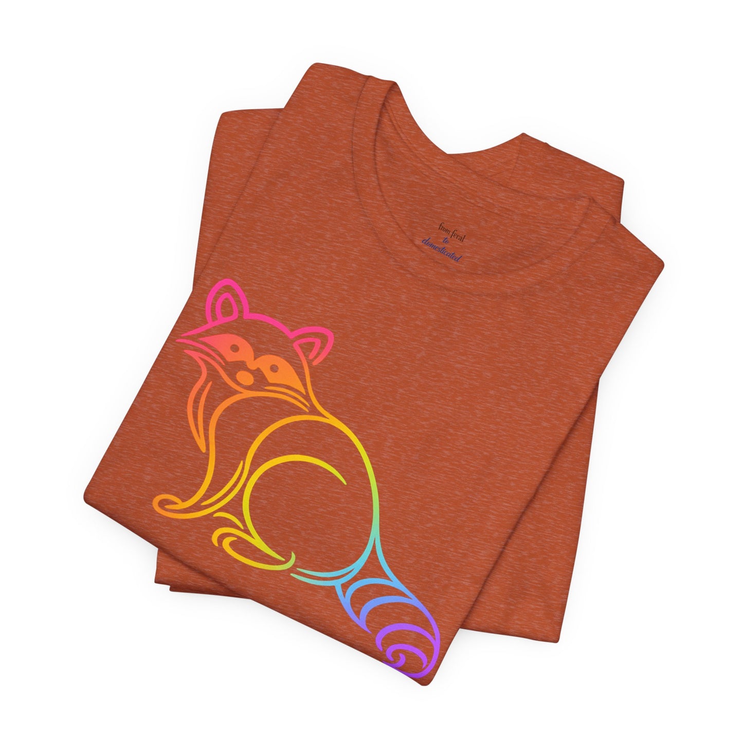 Rascal Raccoon Tee — Minimal Line Raccoon Scenic Graphic T-Shirt