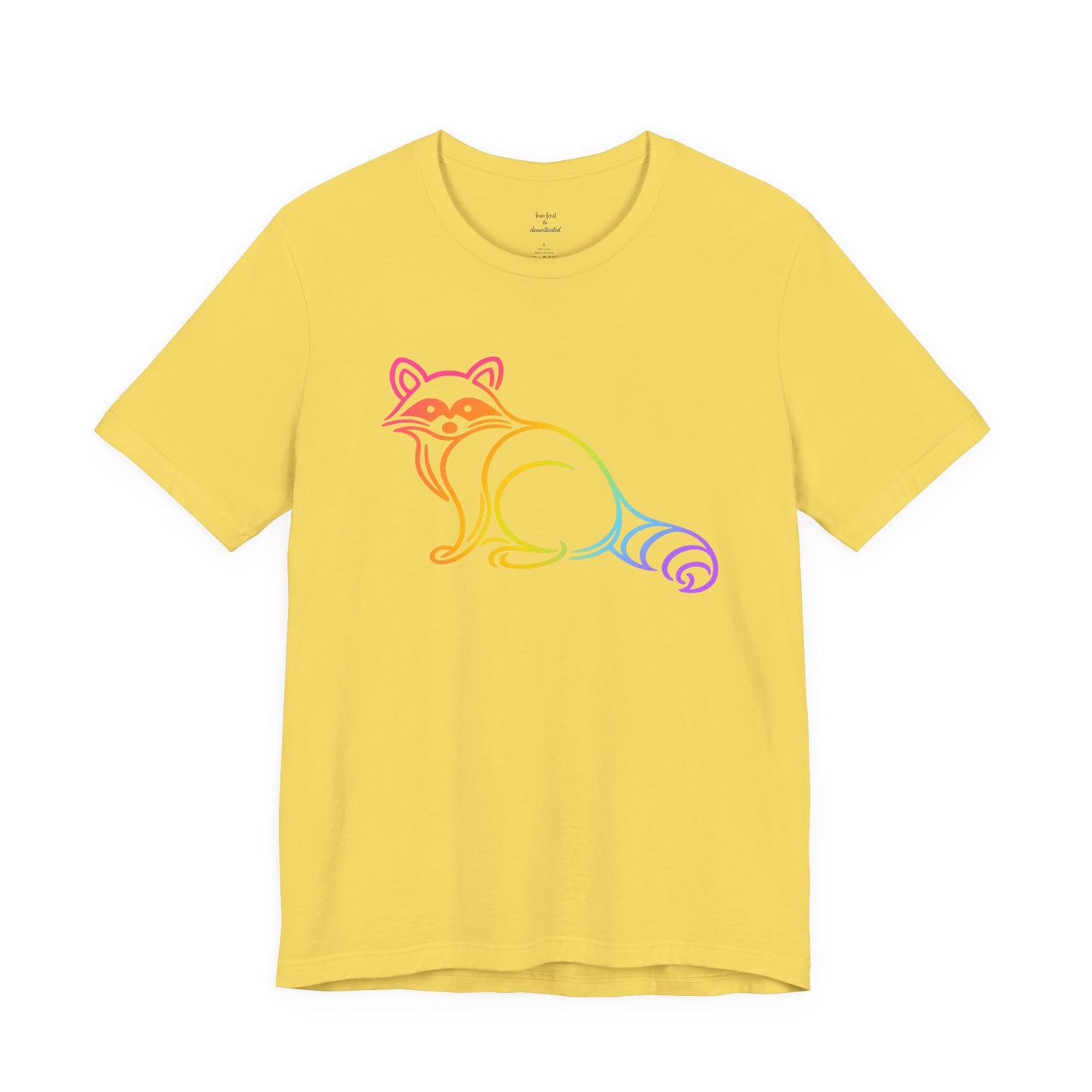 Rascal Raccoon Tee — Minimal Line Raccoon Scenic Graphic T-Shirt