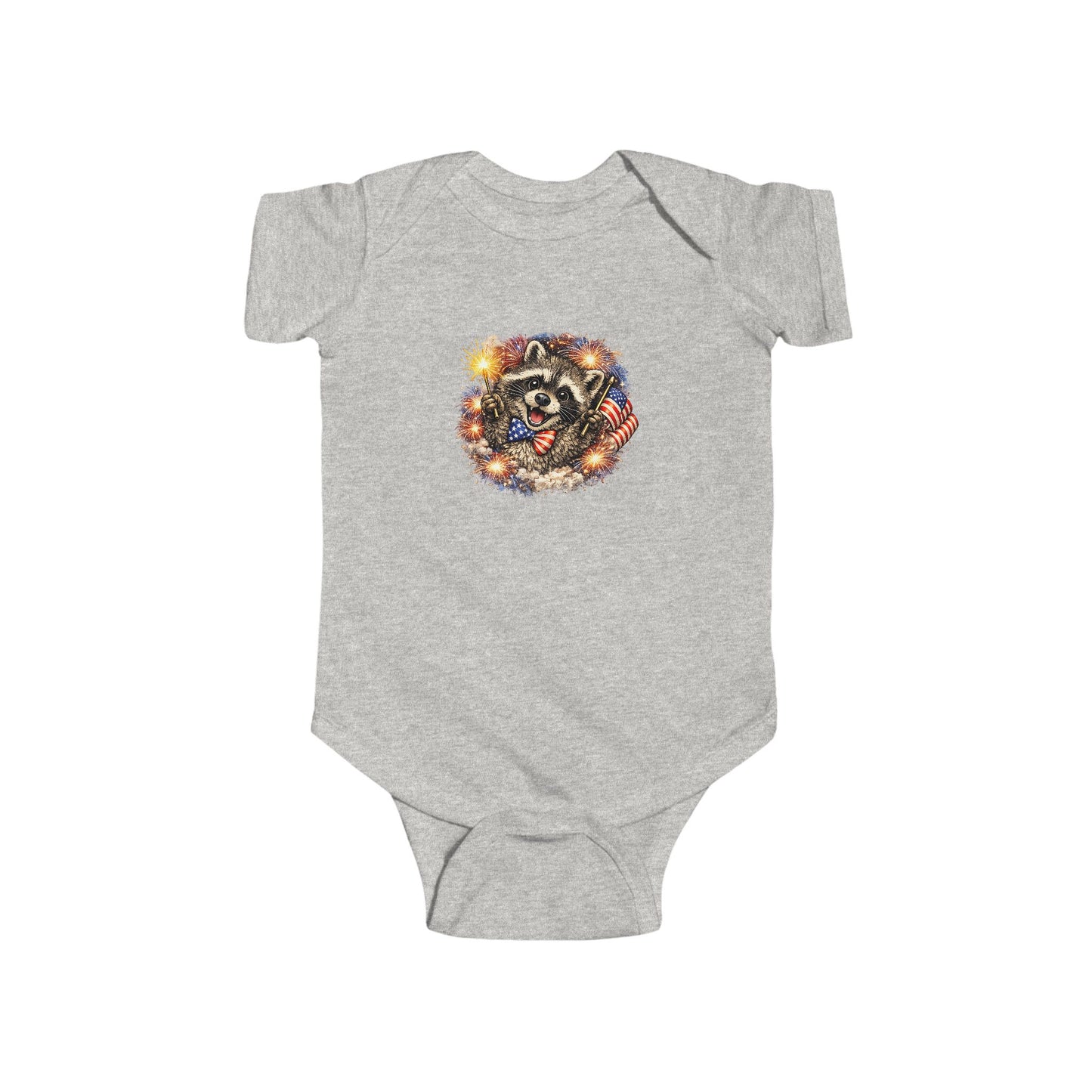 Infant Bodysuit — Adorable Patriotic Raccoon - USA 250