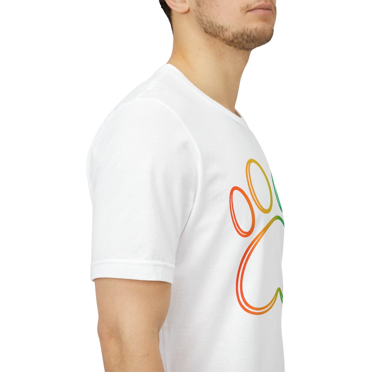 Heart/Paw Colorful Line-Work T-Shirt