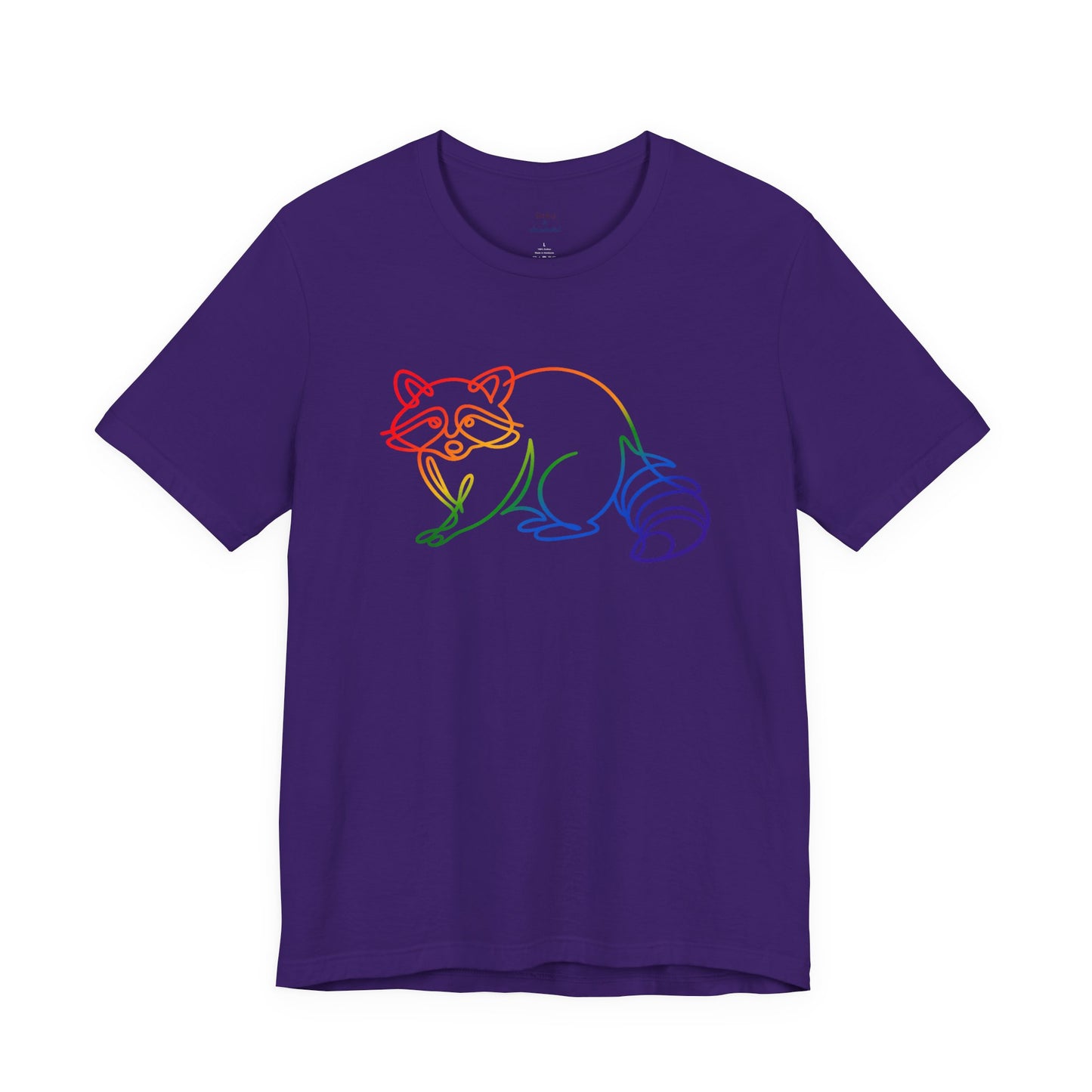 Raccoon Tee — Minimal Line Raccoon Scenic Graphic T-Shirt