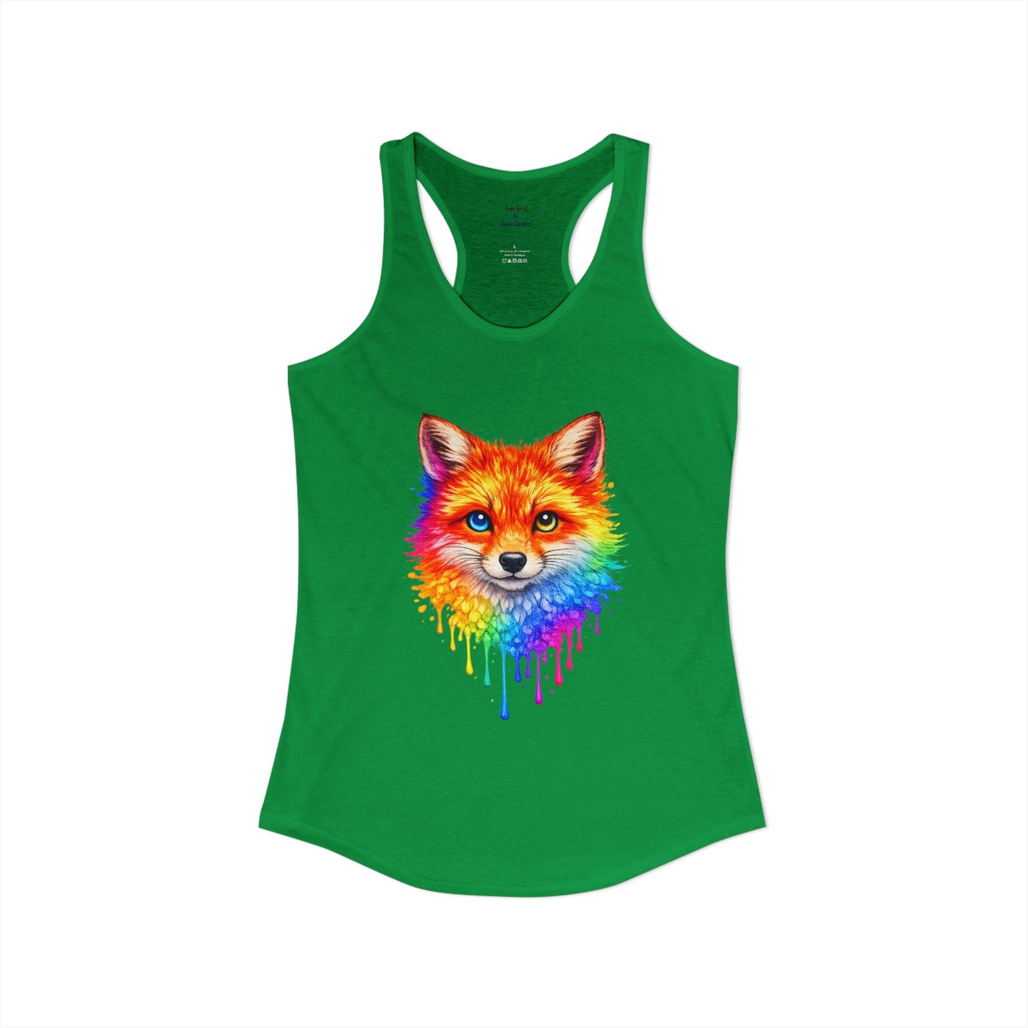 Watercolor Wildlife Fox Racerback Tank