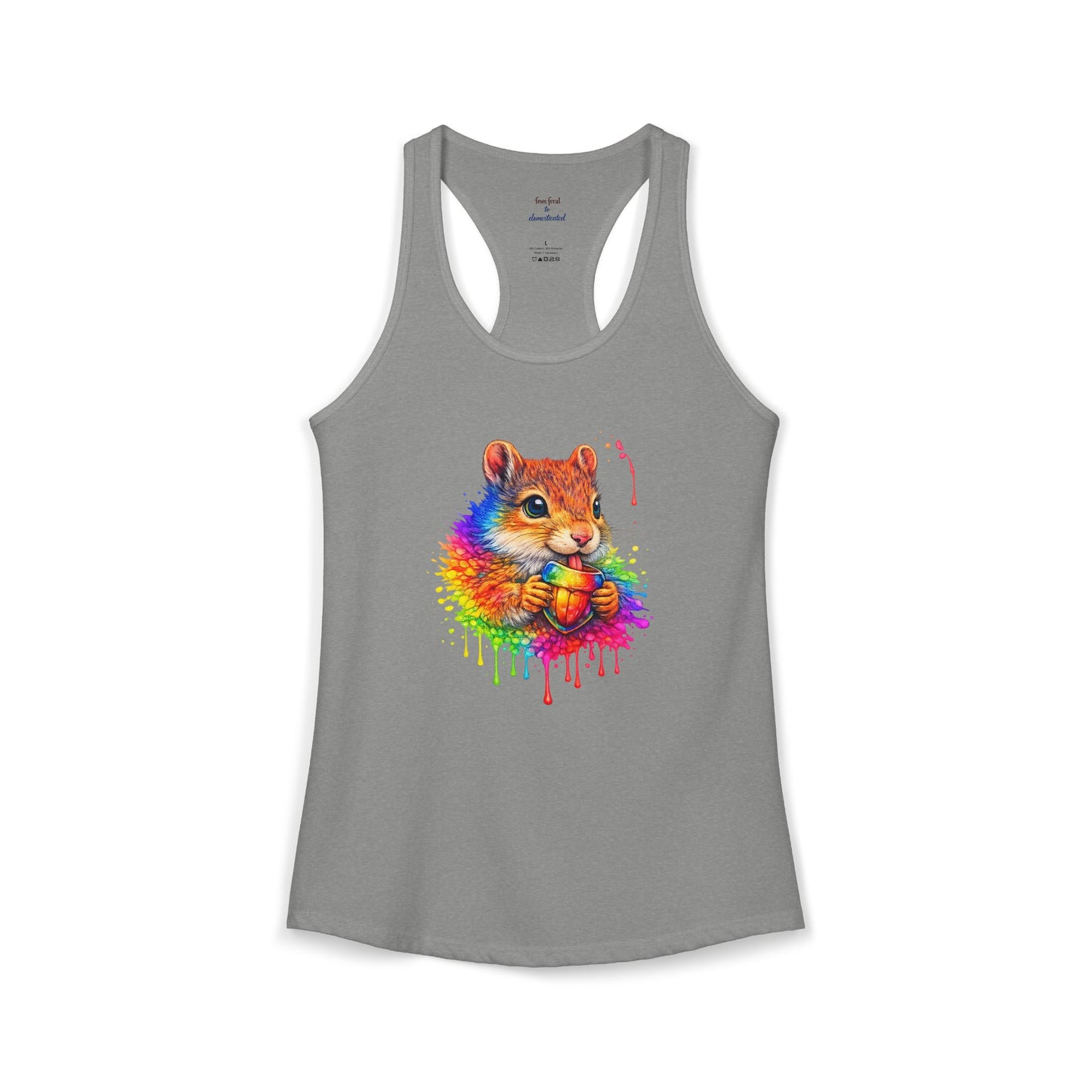 Watercolor Wildlife Squirrel Racerback Tank