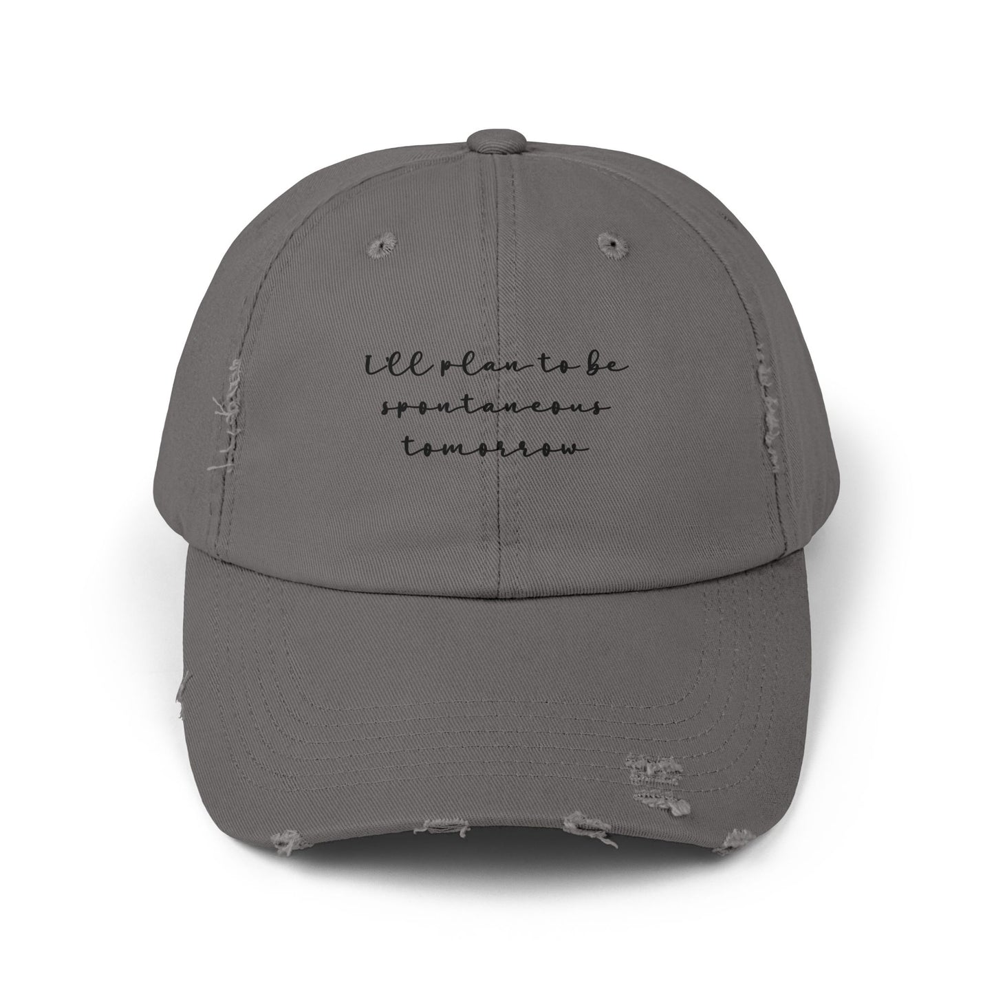 "Spontaneous" Distressed Cap —  Funny Truth Hat
