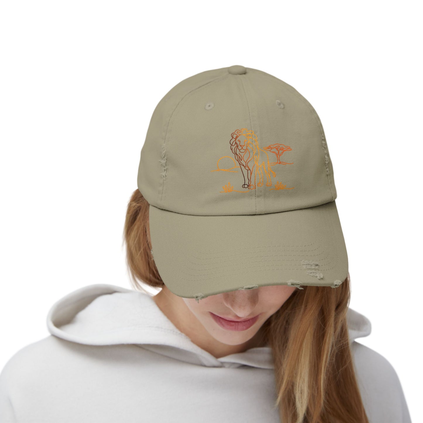 Safari Lion | Distressed Cap