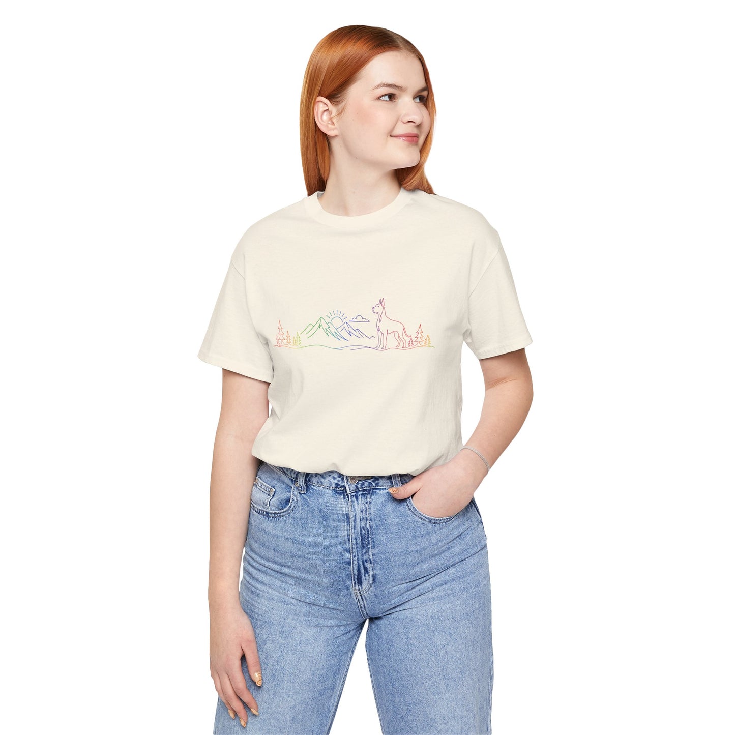Cropped Great Dane Wild Lines T-Shirt